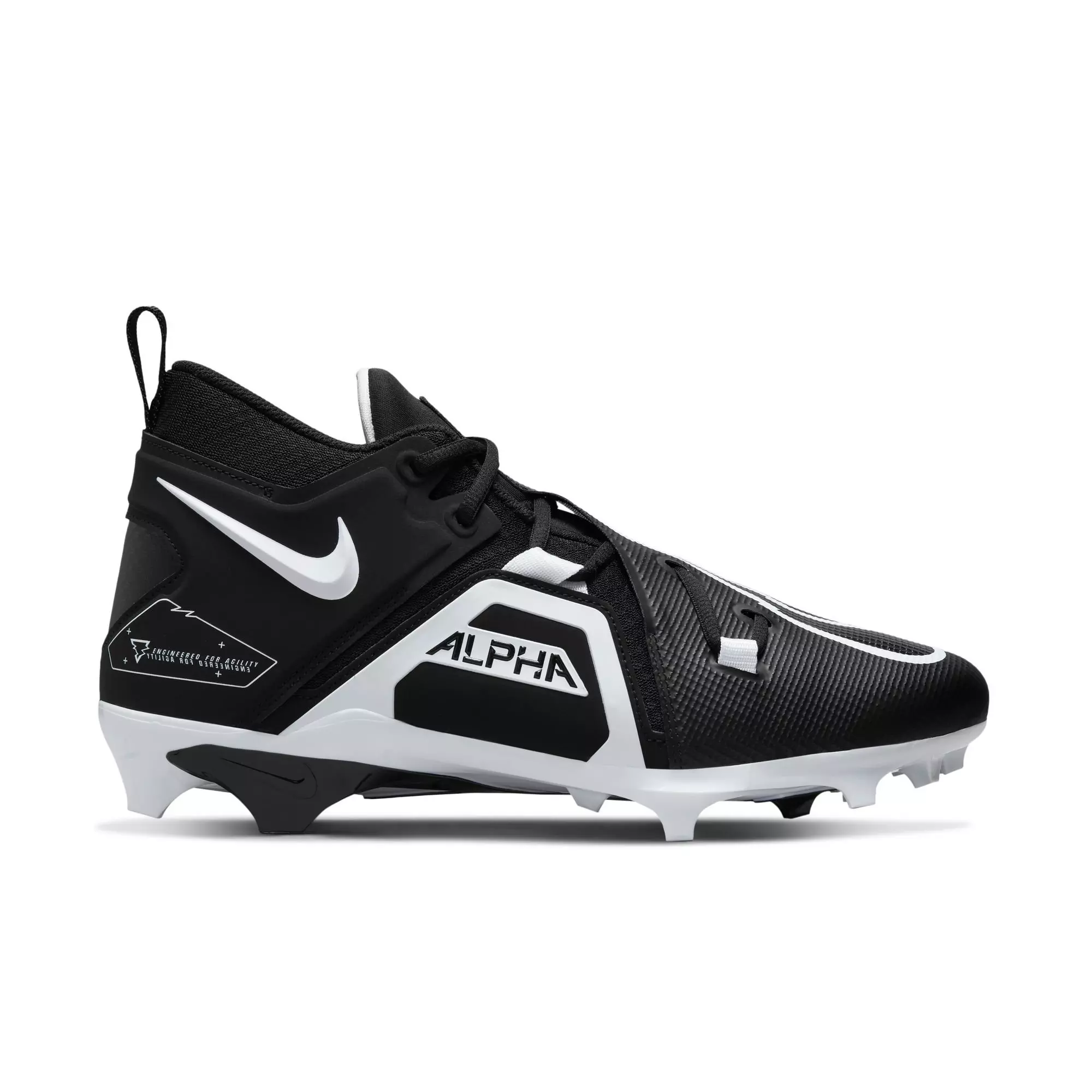 Nike Alpha Menace Pro 3 "Black/White" Men's Football Cleat - BLACK/WHITE