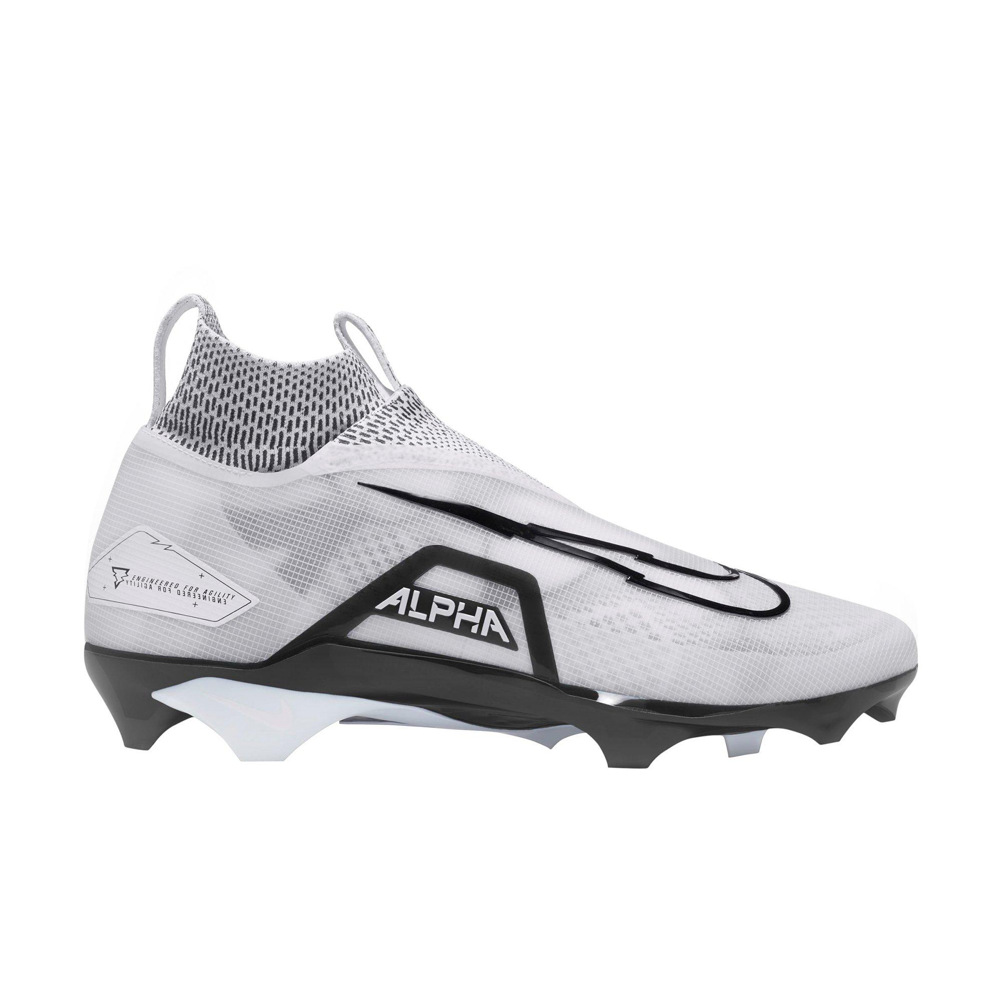 Nike Men's Alpha Menace Elite 3 Mid Football Cleats, Size 10, Black/Grey