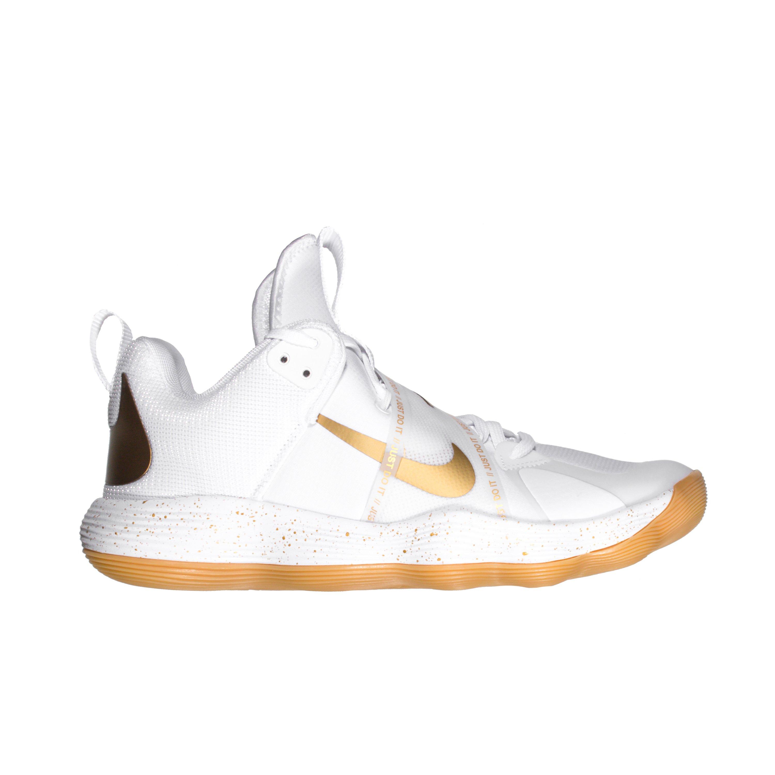 White and store gold volleyball shoes