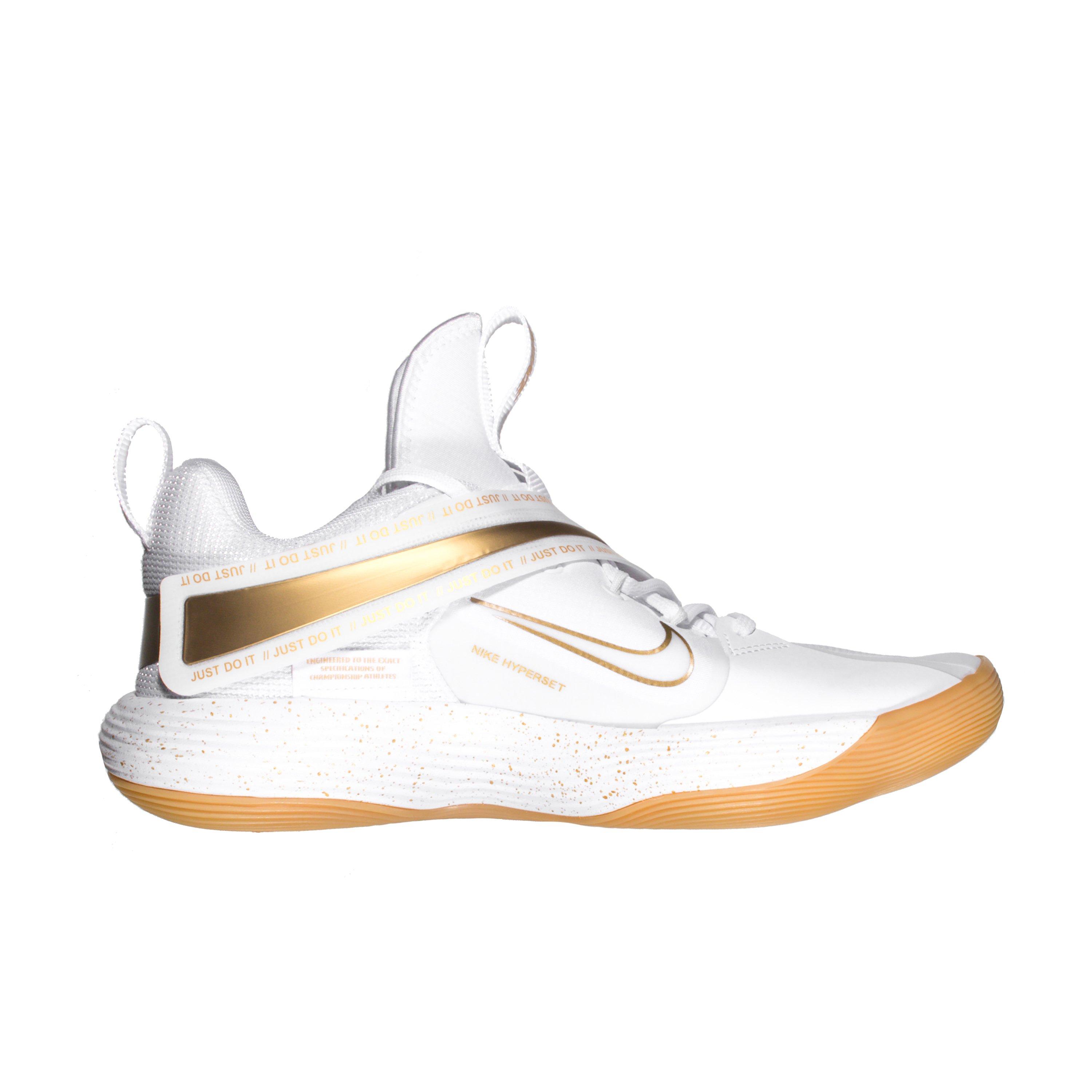 White and gold hot sale nike volleyball shoes