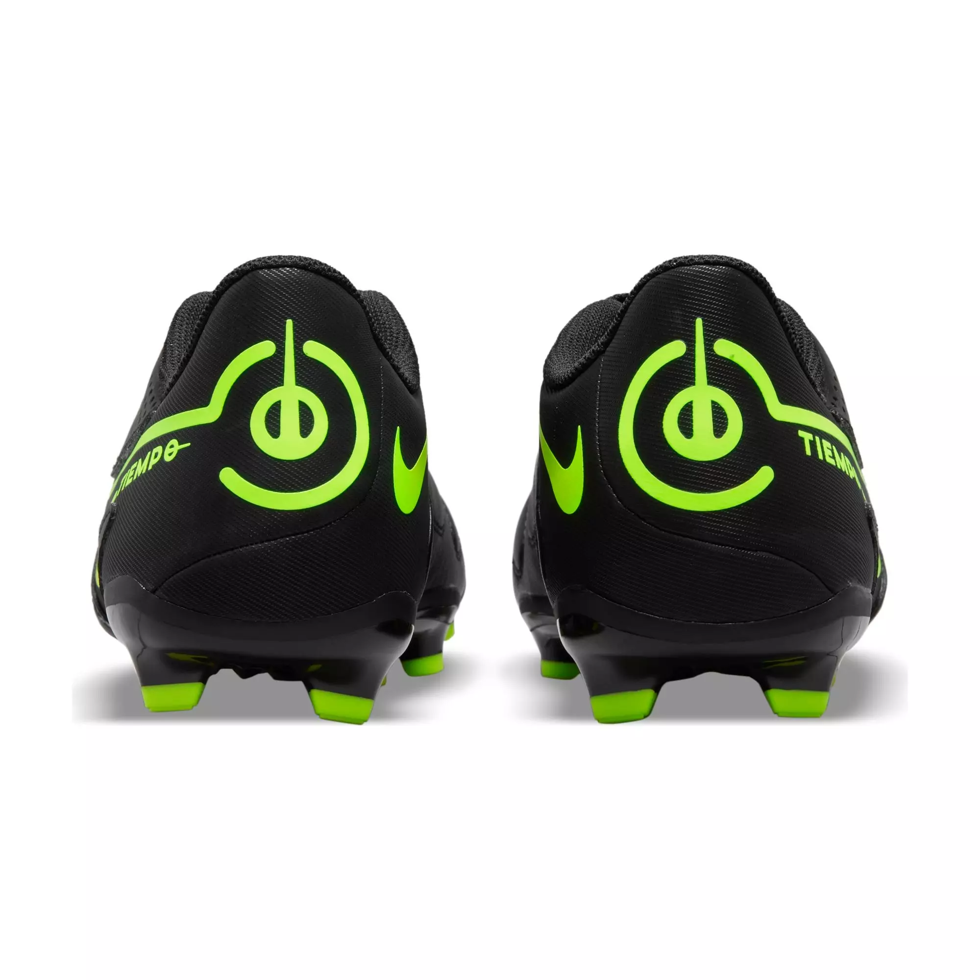 Nike Jr. Tiempo Legend 9 Club FG/MG "Black/Volt" Preschool Kids' Indoor Soccer Cleat - BLACK/VOLT
