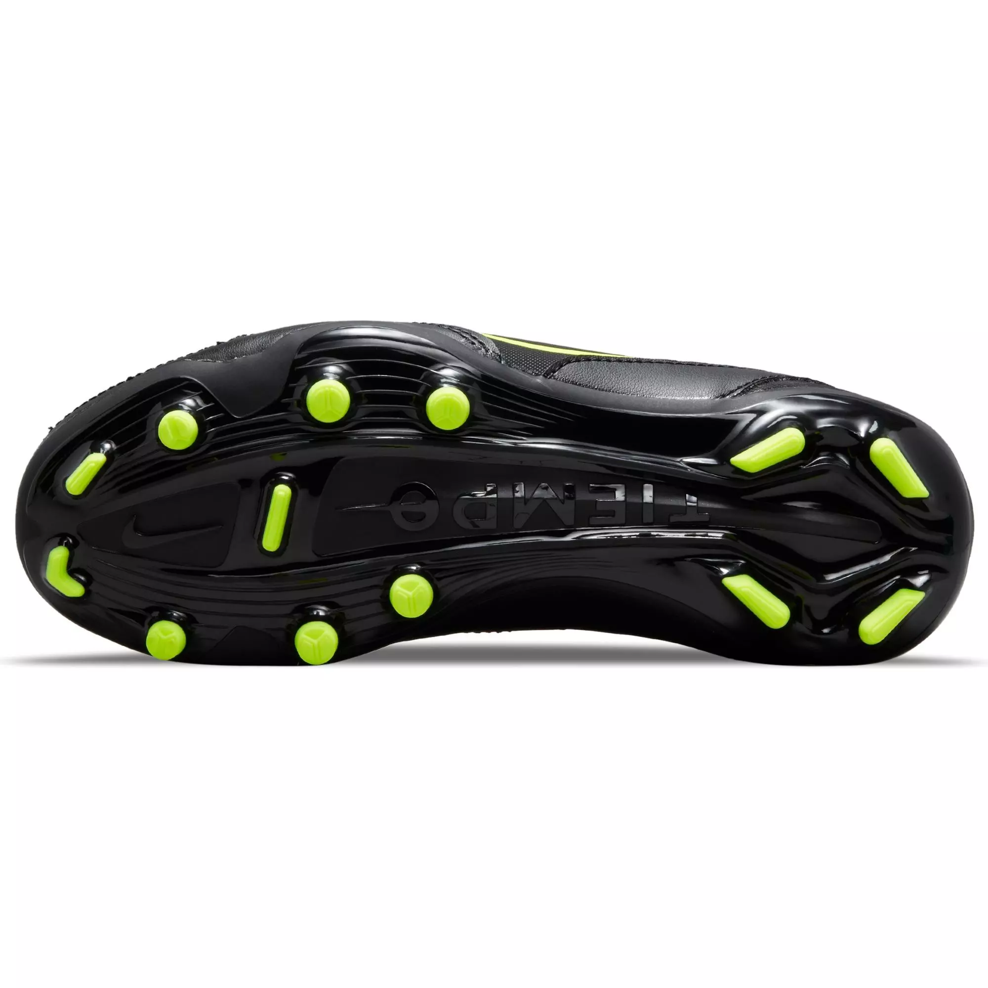 Nike Jr. Tiempo Legend 9 Club FG/MG "Black/Volt" Preschool Kids' Indoor Soccer Cleat - BLACK/VOLT