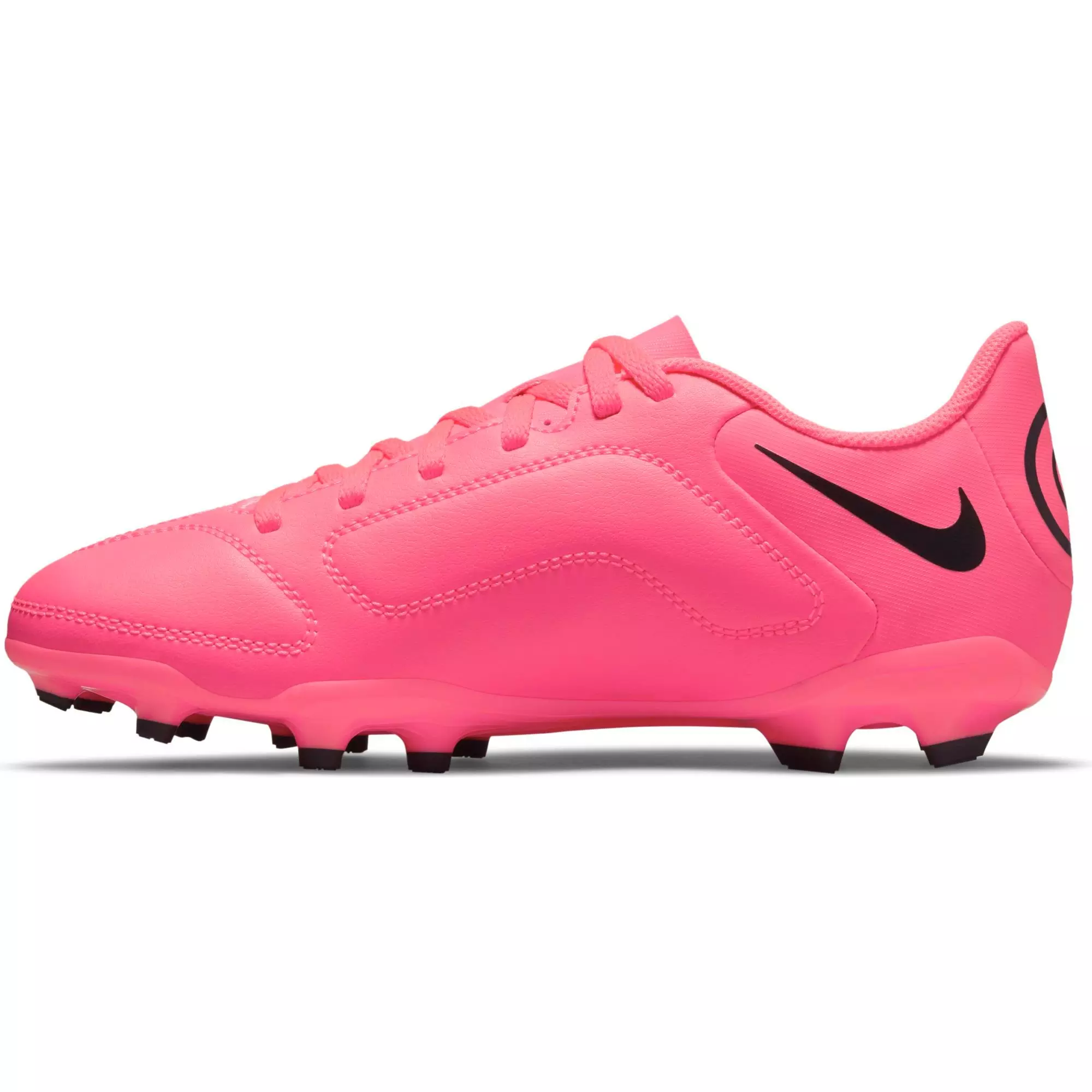 Nike Jr. Tiempo Legend 9 Club FG/MG "Racer Pink/Black" Preschool Kids' Soccer Cleat - PINK/BLACK