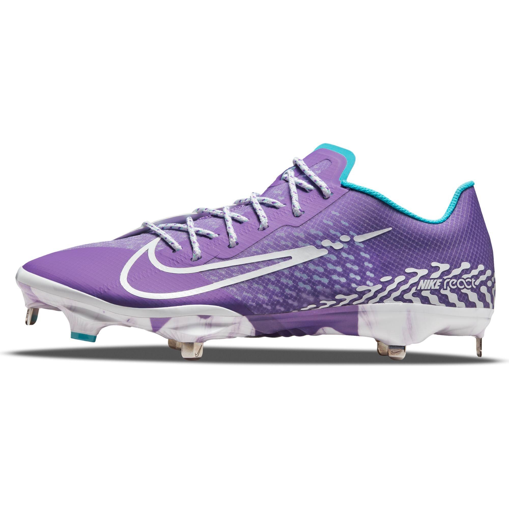 Purple nike sale baseball cleats