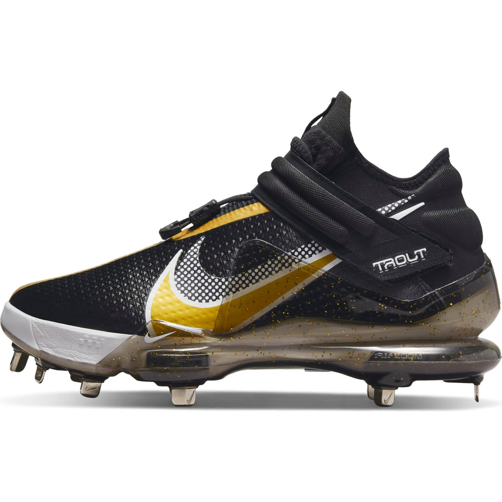 Nike Force Zoom Trout 7 Black/Metallic Gold/White Men's Baseball Cleat -  Hibbett