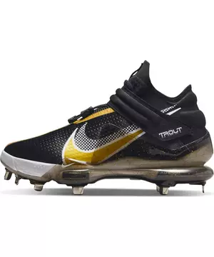 Nike Men's Force Zoom Trout 7 Metal Baseball Cleats, Size 11, White/Metallic Gold