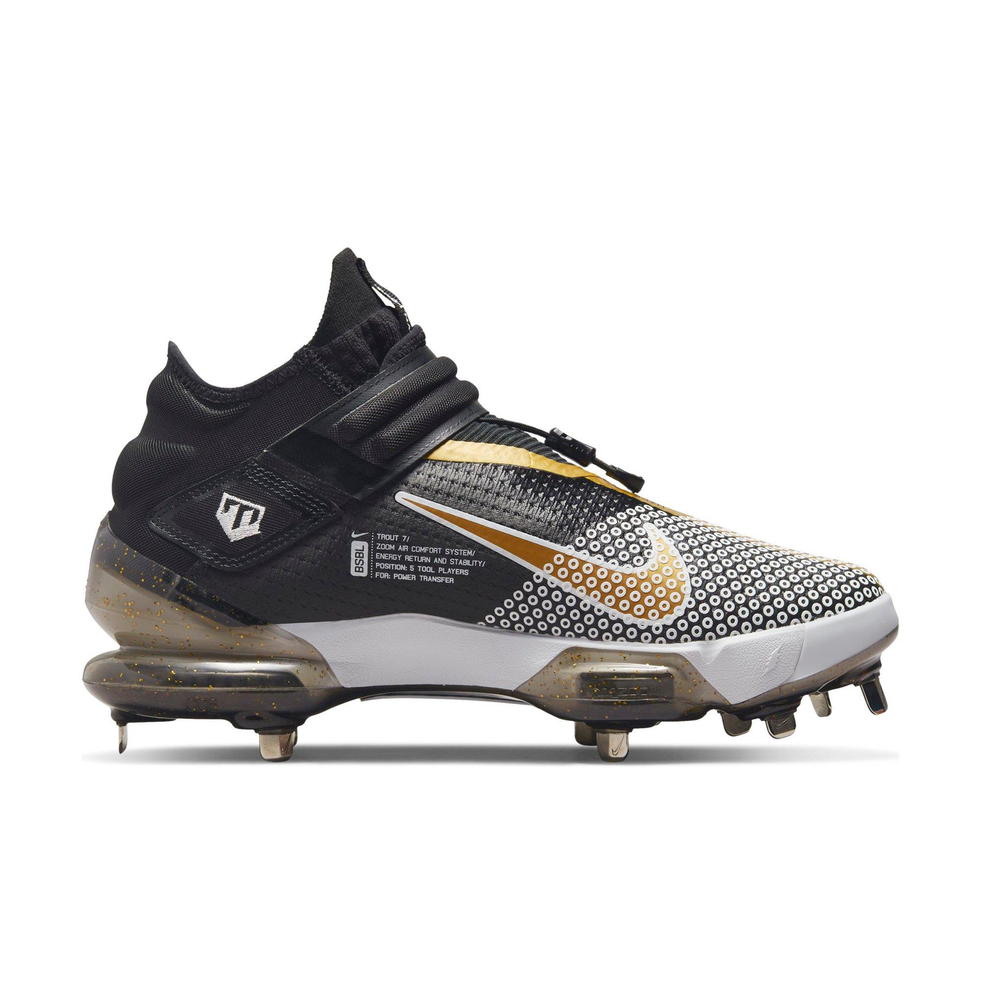 Nike Force Zoom Trout 7 Black/Metallic Gold/White Men's Baseball Cleat -  Hibbett