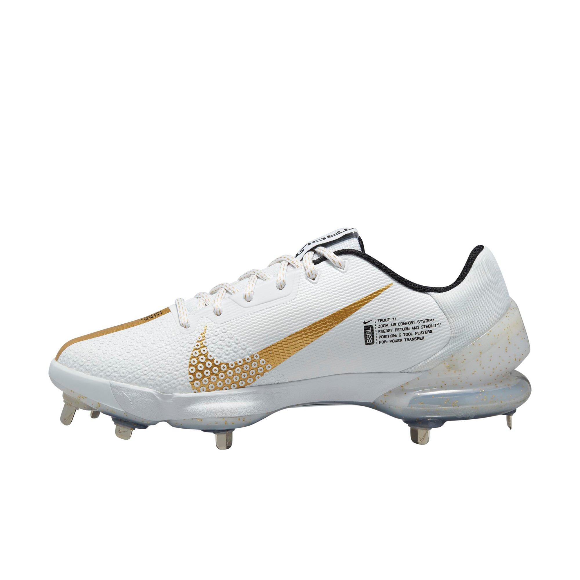 Nike Force Zoom Trout 7 Pro White/Metallic Gold Men's Baseball