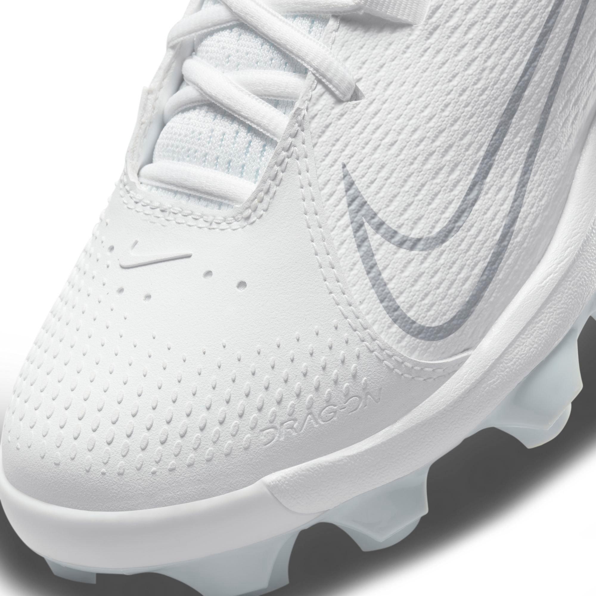 Nike Hyperdiamond 4 Pro MCS "White/Wolf Grey" Women's Softball Cleat - WHITE/GREY Thumbnail View 10