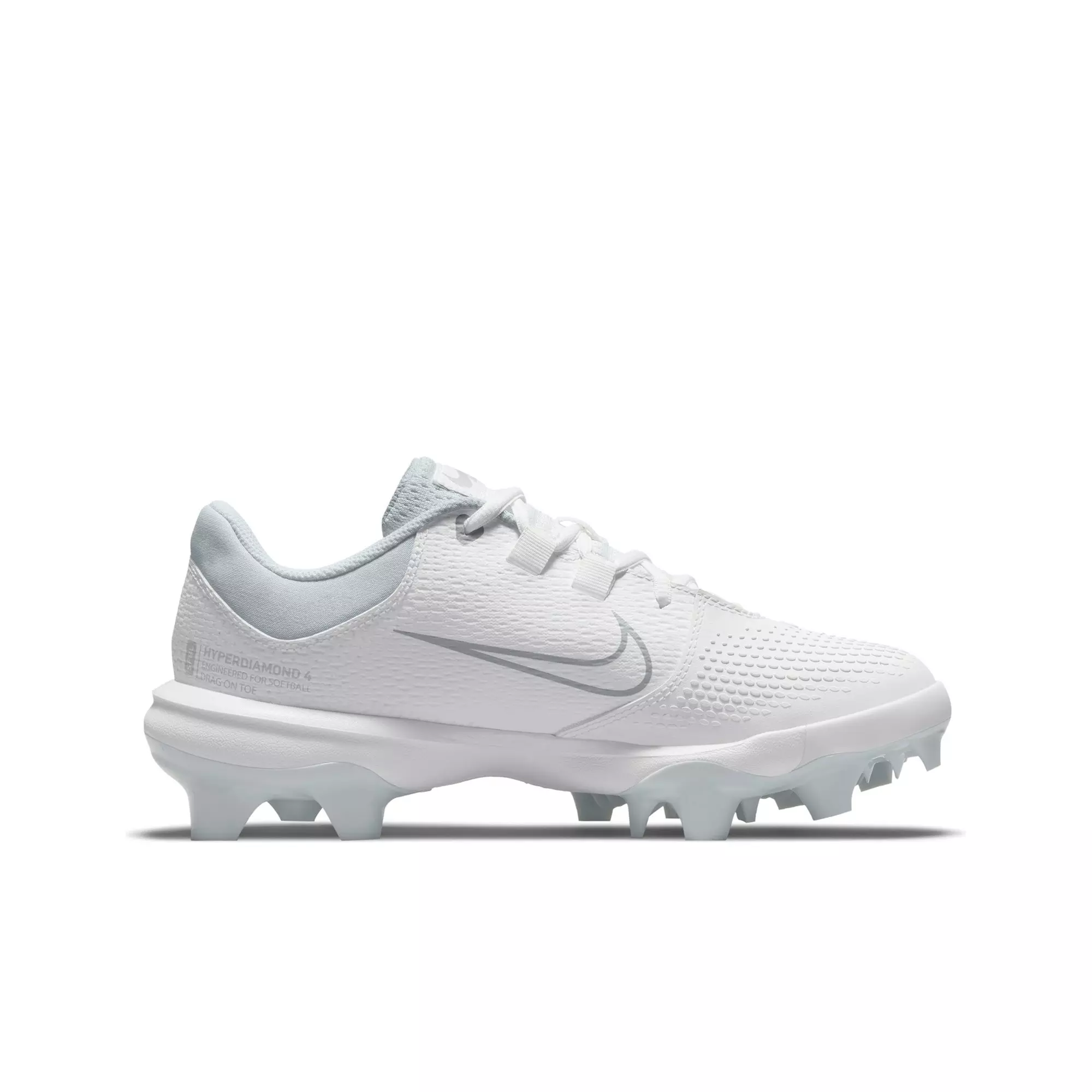 Nike Hyperdiamond 4 Pro MCS "White/Wolf Grey" Women's Softball Cleat - WHITE/GREY