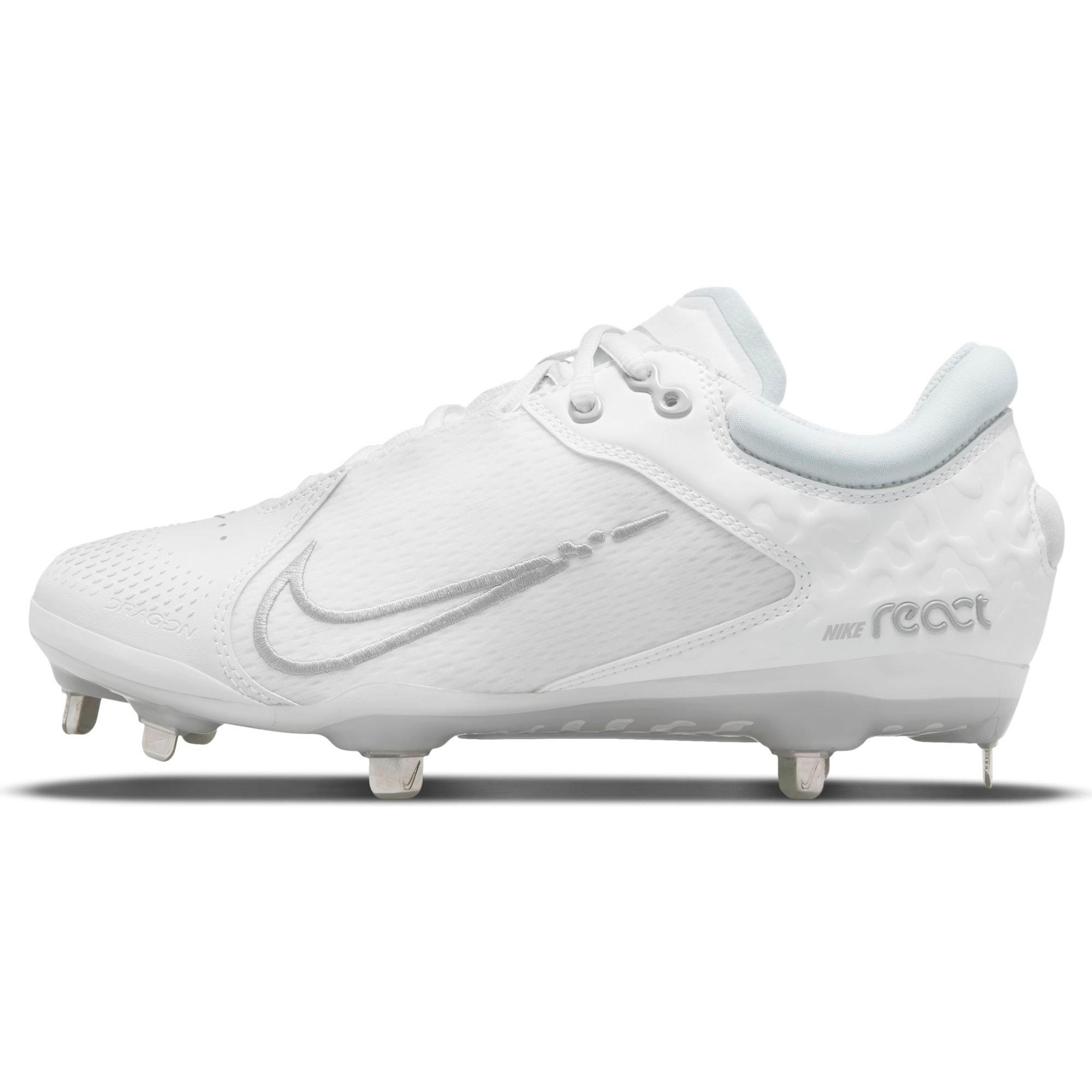 White nike softball hot sale metal cleats