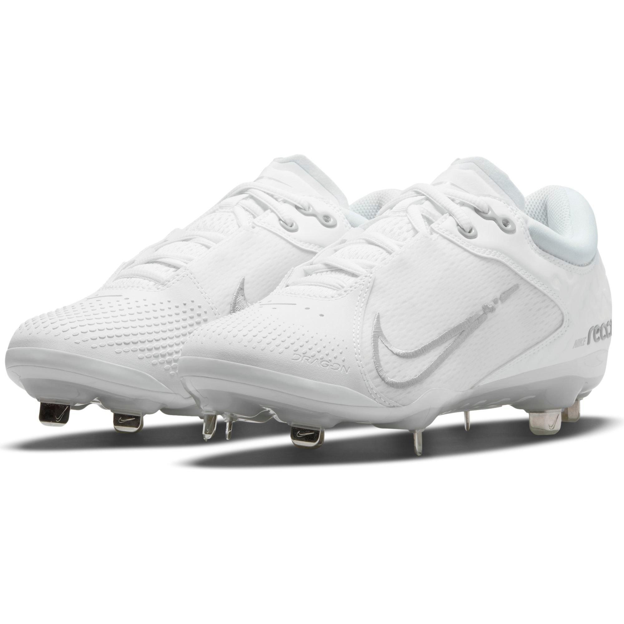 White nike cheap metal softball cleats