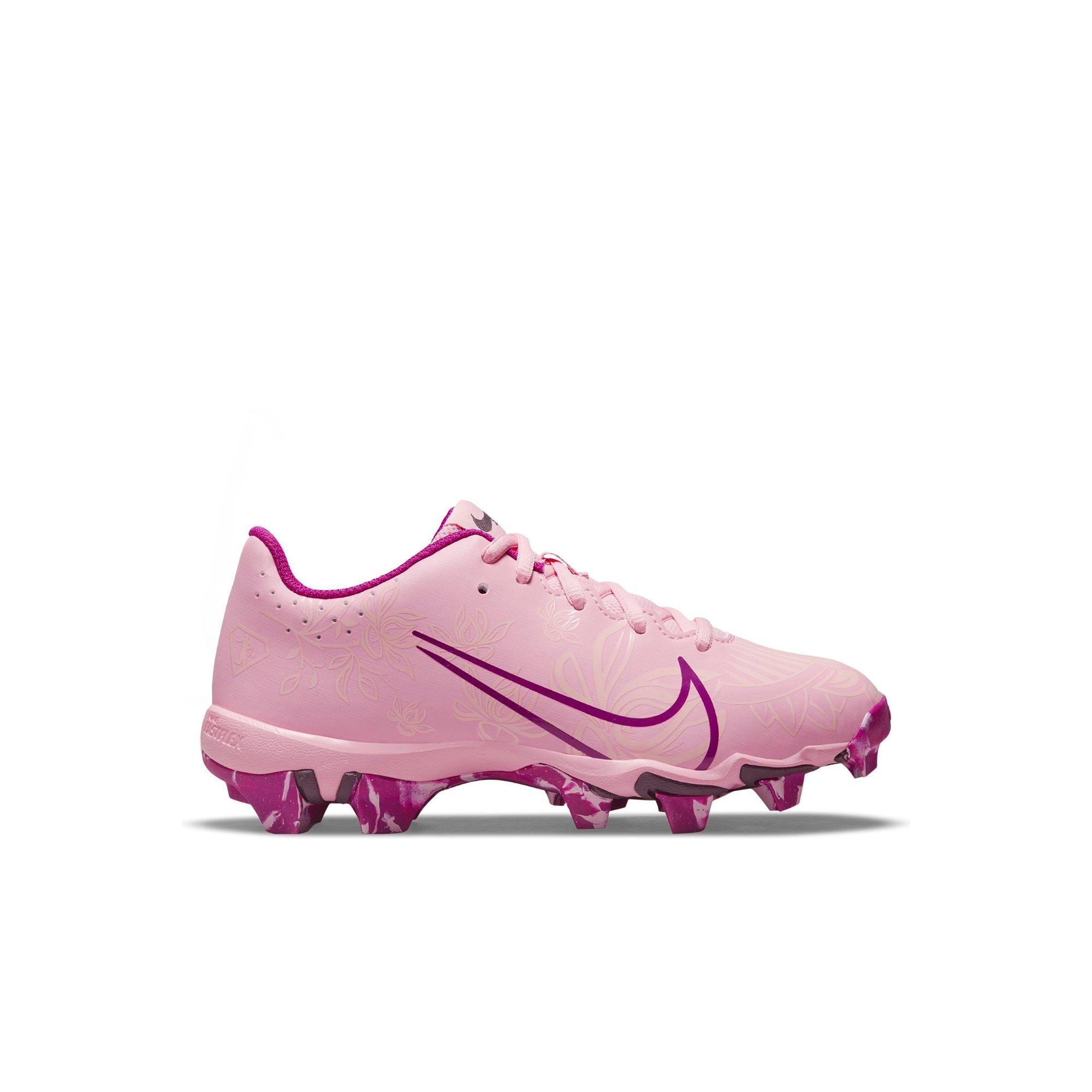 Girls pink shop baseball cleats