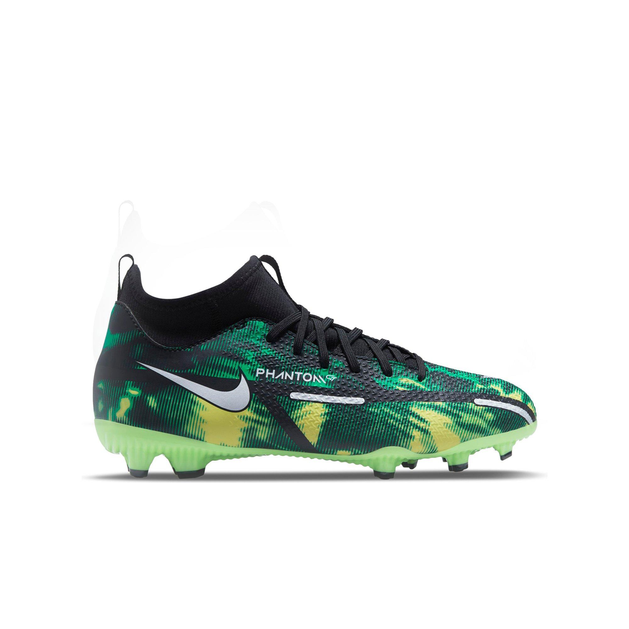 green soccer shoes