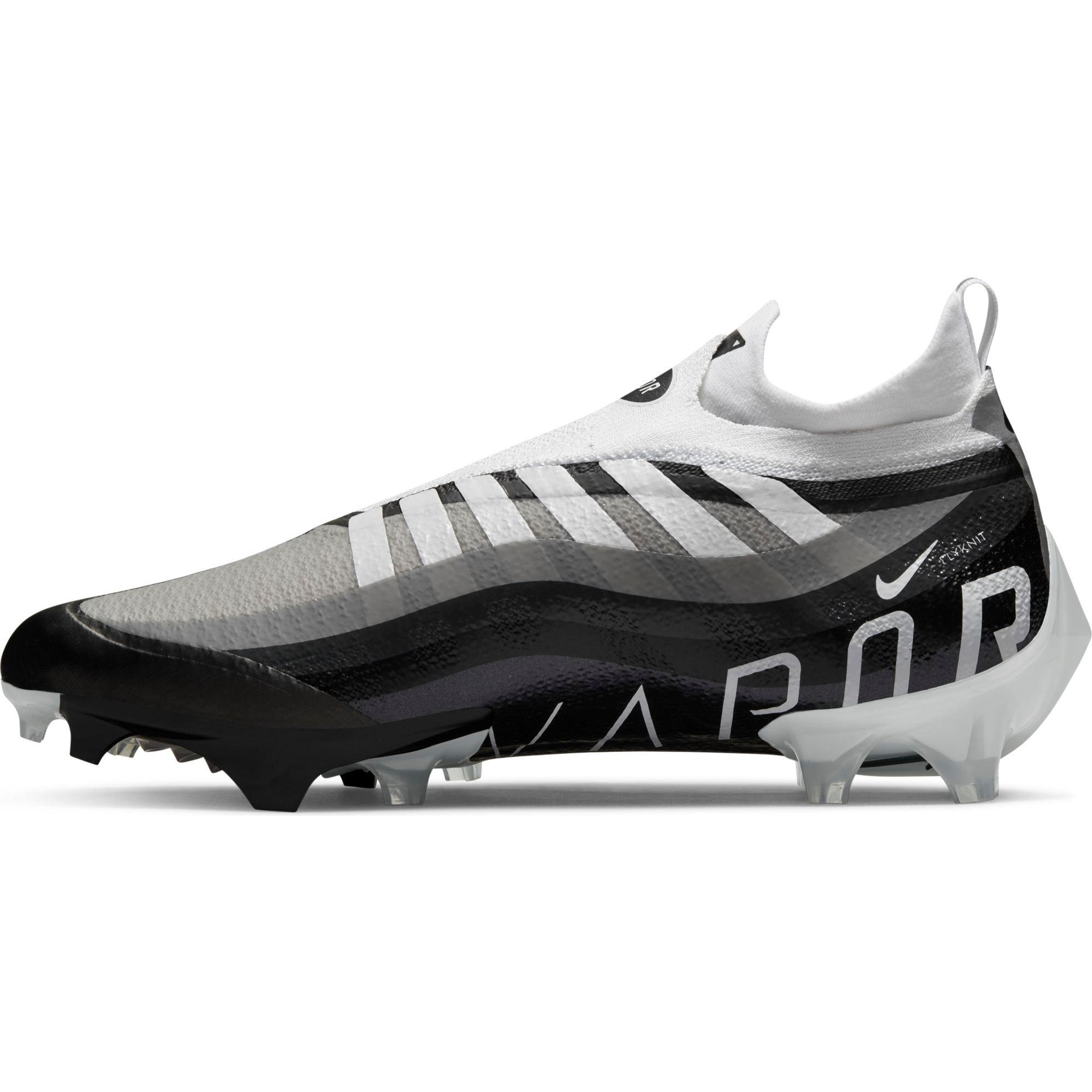 Nike Men's Vapor Edge Elite 360 Flyknit Football Cleats, Size 10, White/Black