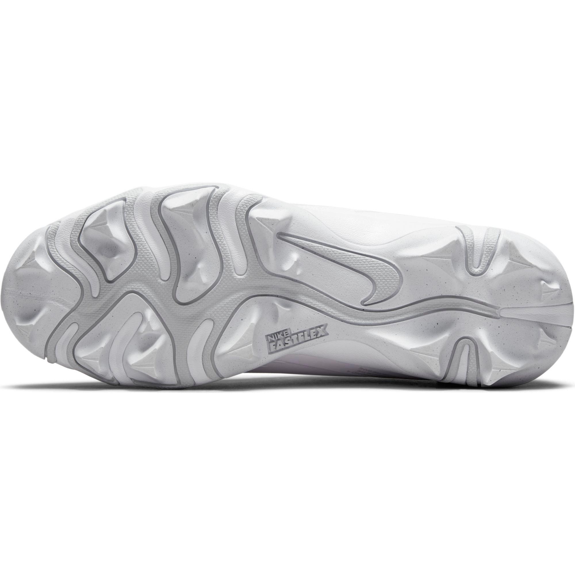 Nike Hyperdiamond Keystone 4 "White/Wolf Grey" Women's Softball Cleat - WHITE/GREY Thumbnail View 5