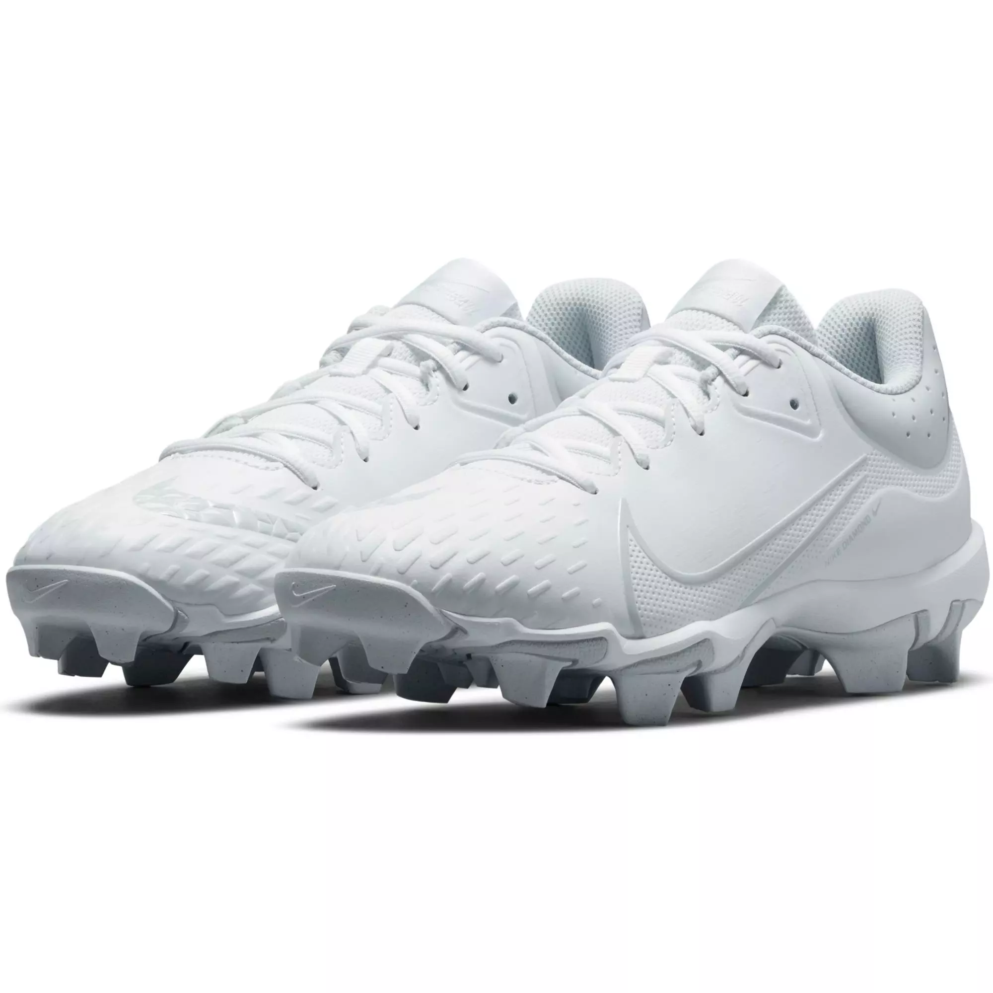 Nike Hyperdiamond Keystone 4 "White/Wolf Grey" Women's Softball Cleat - WHITE/GREY