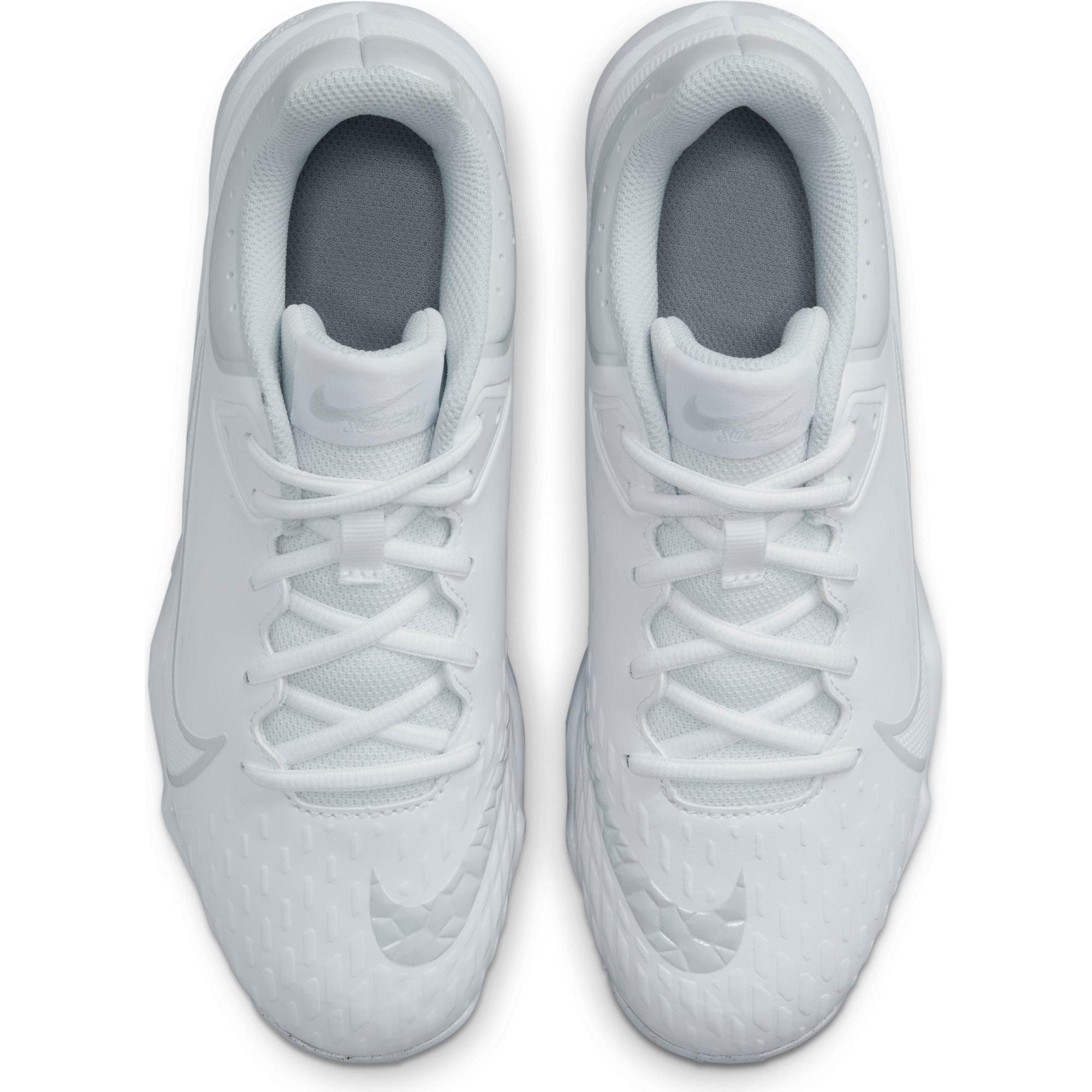 Nike Hyperdiamond Keystone 4 "White/Wolf Grey" Women's Softball Cleat - WHITE/GREY Thumbnail View 8