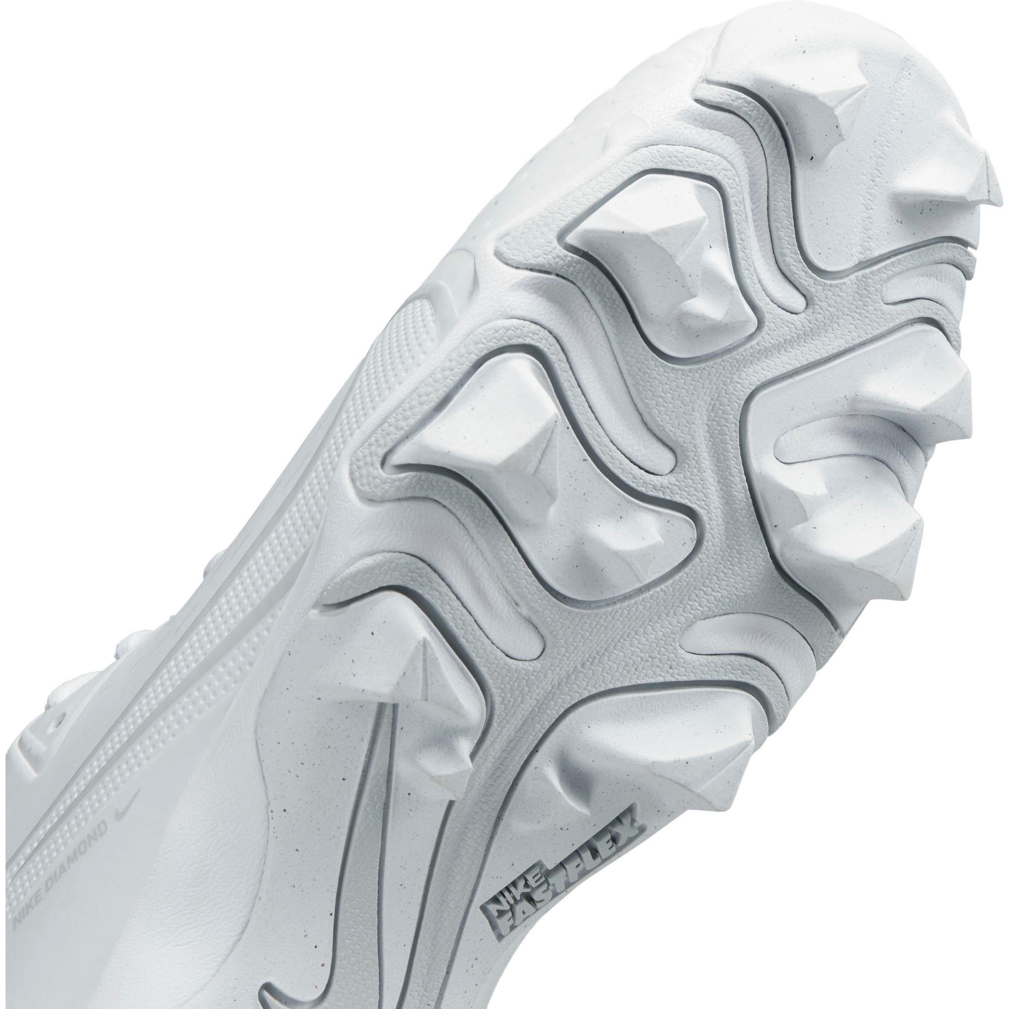 Nike Hyperdiamond Keystone 4 "White/Wolf Grey" Women's Softball Cleat - WHITE/GREY Thumbnail View 9