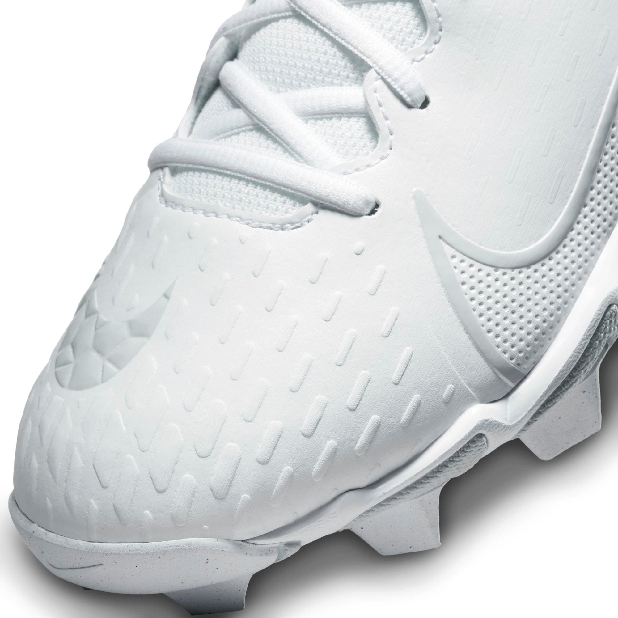 Nike Hyperdiamond Keystone 4 "White/Wolf Grey" Women's Softball Cleat - WHITE/GREY Thumbnail View 10