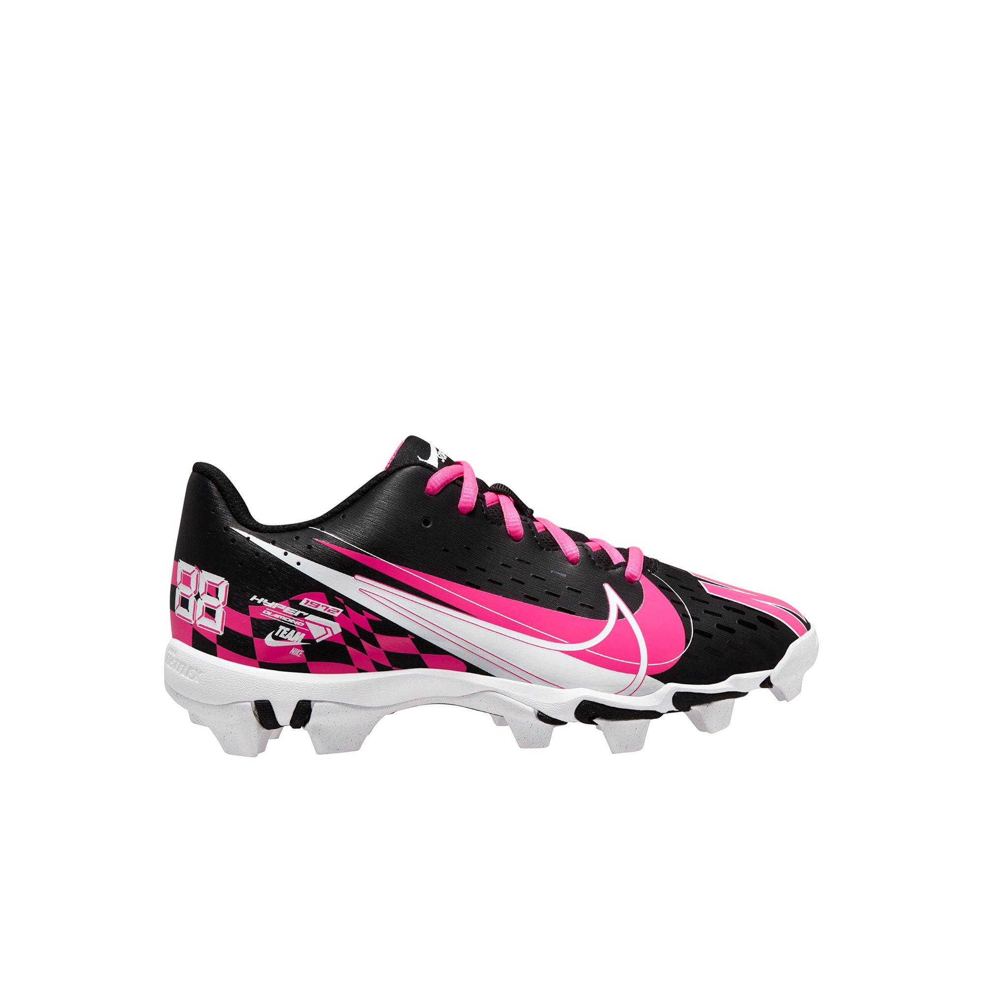 Little girl best sale pink softball cleats