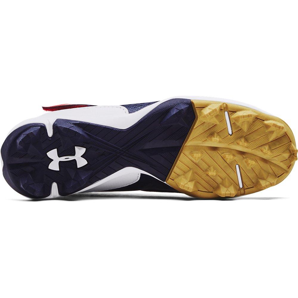 Under Armour Harper 6 Mid RM White/Midnight Navy Preschool Boys' Baseball  Cleat - Hibbett