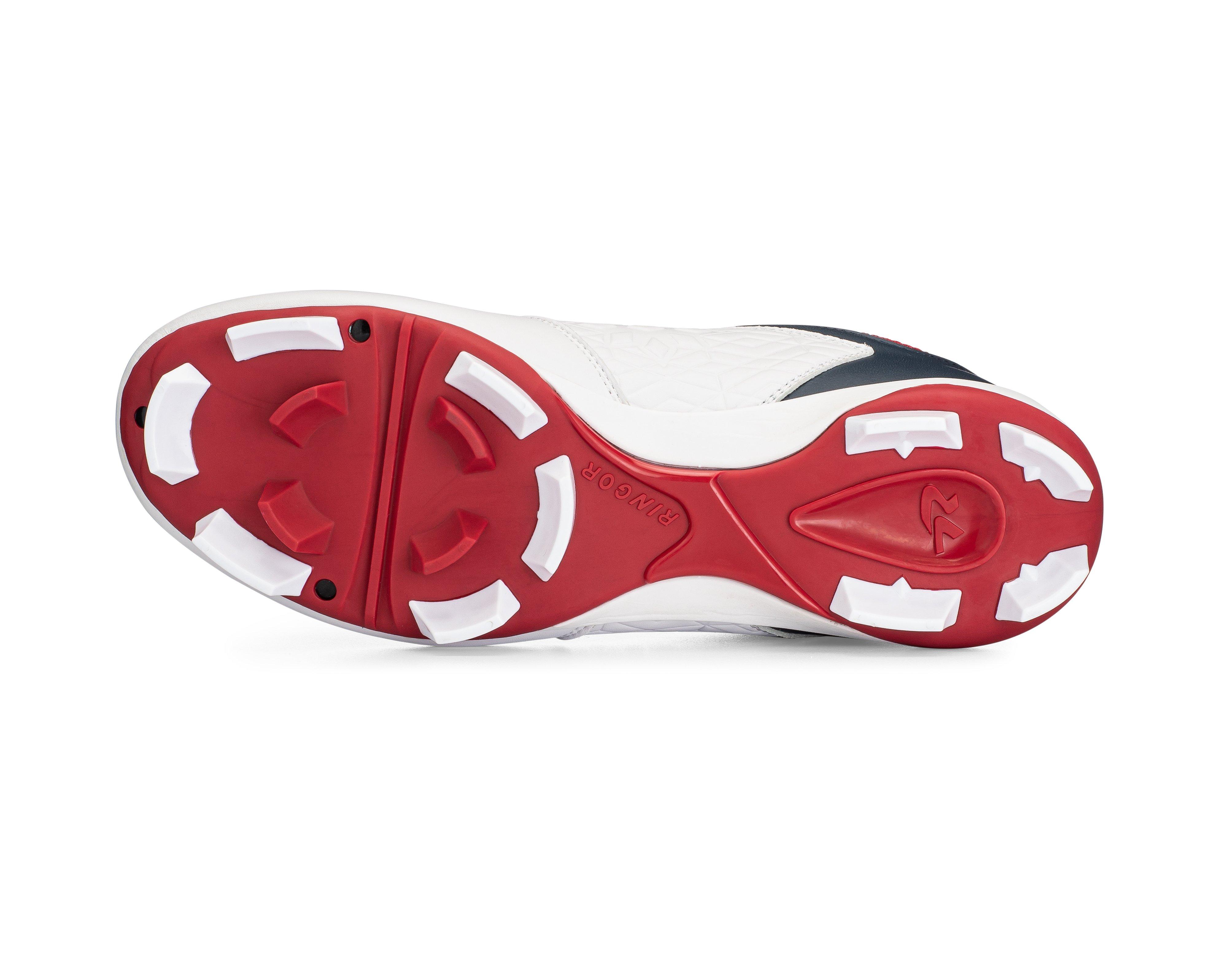 RIP-IT Diamond "White/Navy/Red" Women's Softball Cleat - RED/NAVY Thumbnail View 3