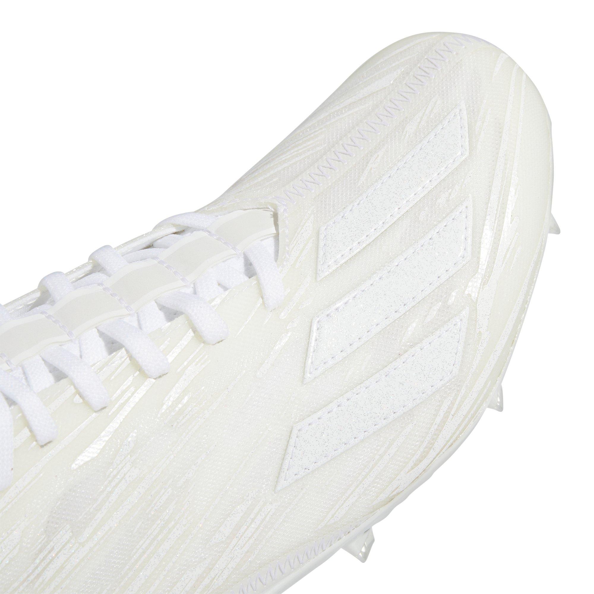 adidas Adizero "Ftwr White/Ftwr White" Men's Football Cleat - WHITE Thumbnail View 3