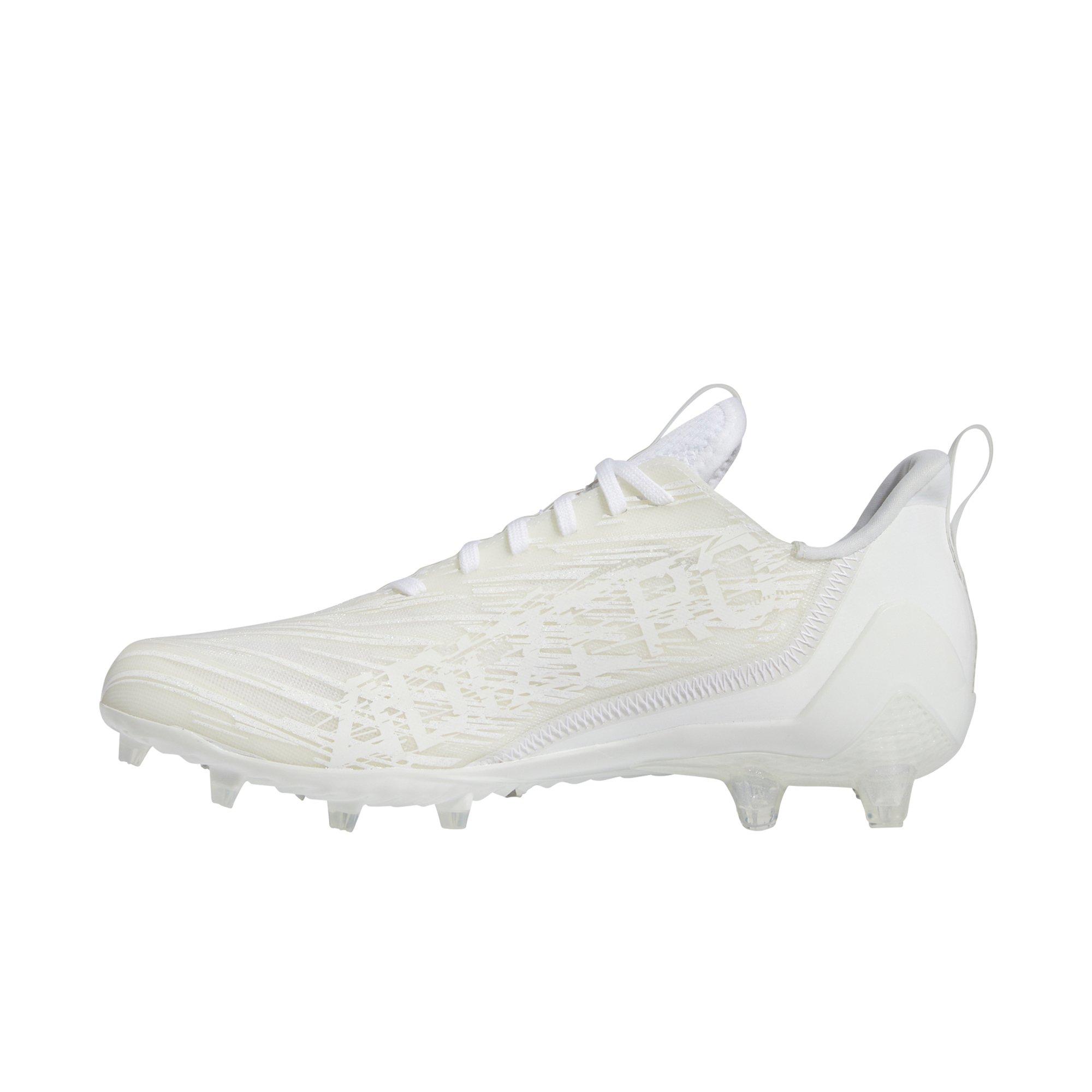 adidas Adizero "Ftwr White/Ftwr White" Men's Football Cleat - WHITE Thumbnail View 2