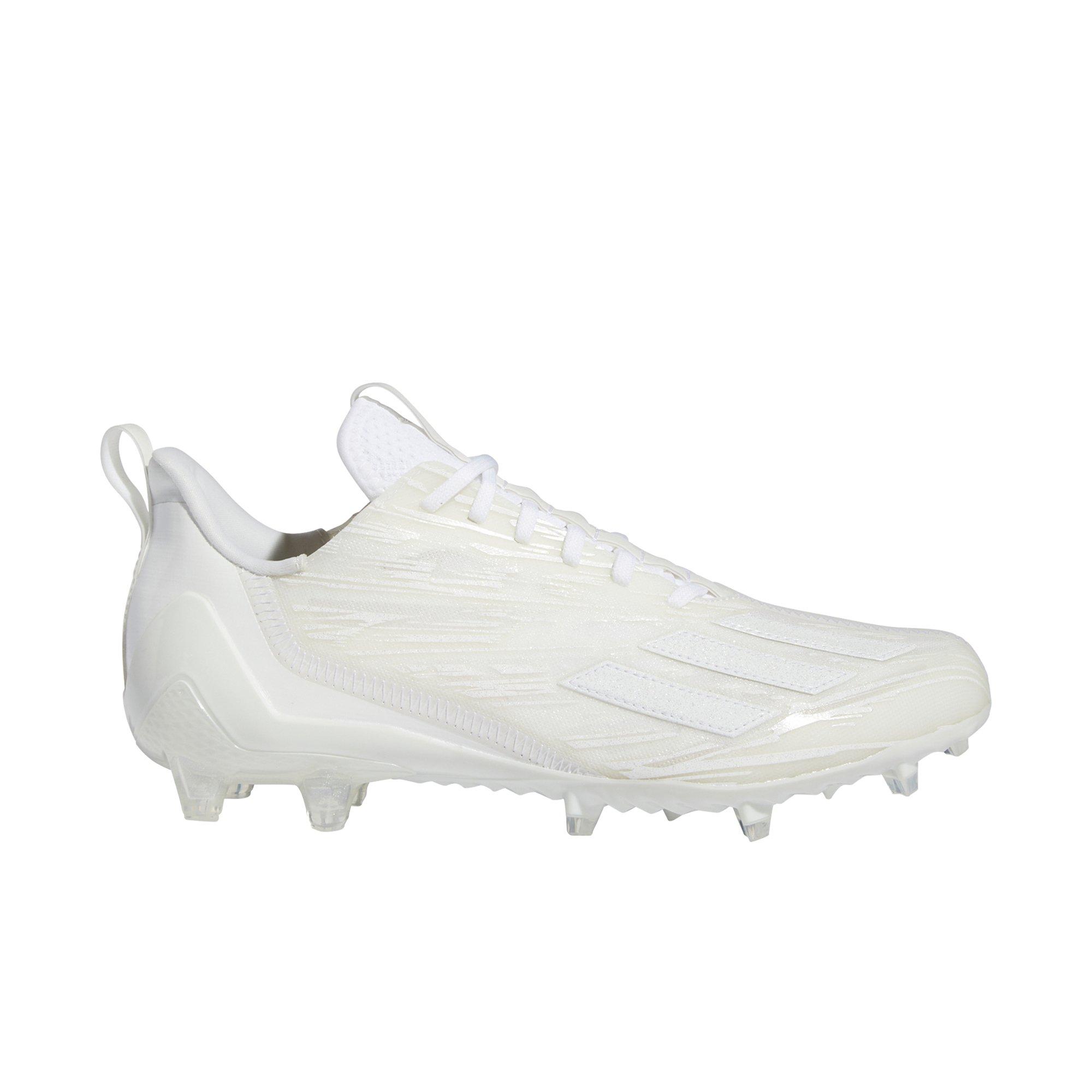adidas Adizero "Ftwr White/Ftwr White" Men's Football Cleat - WHITE Thumbnail View 1