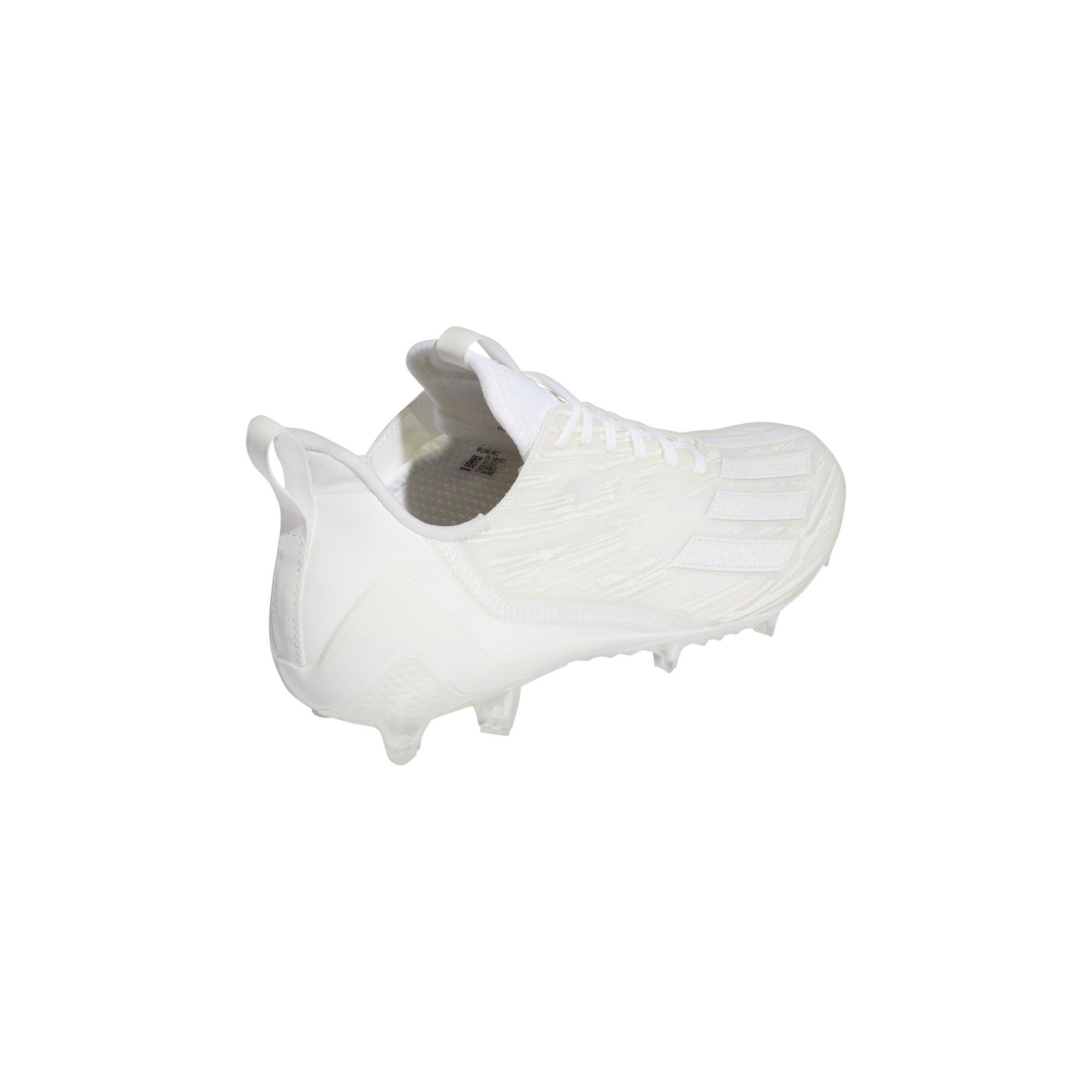 adidas Adizero "Ftwr White/Ftwr White" Men's Football Cleat - WHITE Thumbnail View 5