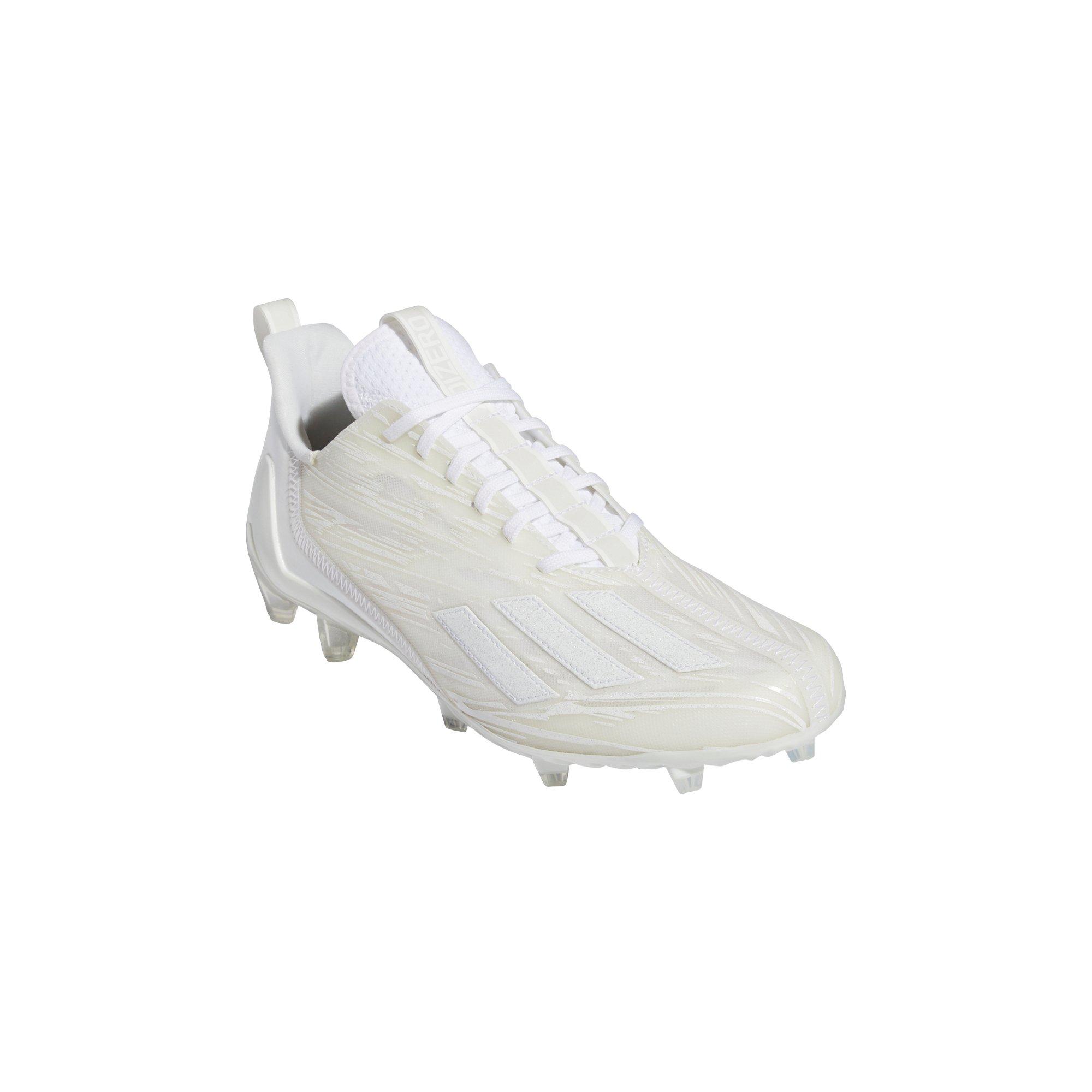 adidas Adizero "Ftwr White/Ftwr White" Men's Football Cleat - WHITE Thumbnail View 6