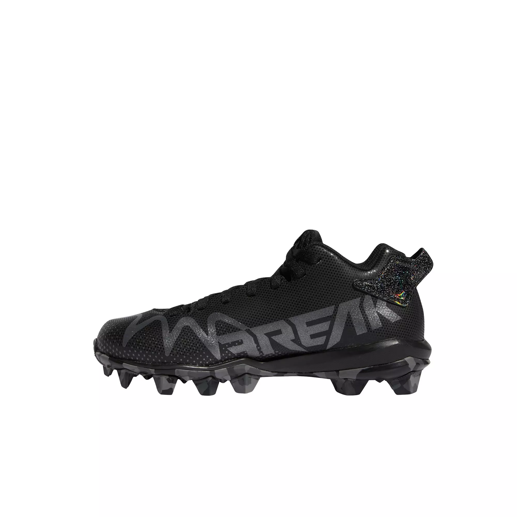 adidas Freak Spark Mid "Core Black/Night Metallic" Preschool Boys' Football Cleat - BLACK/SILVER