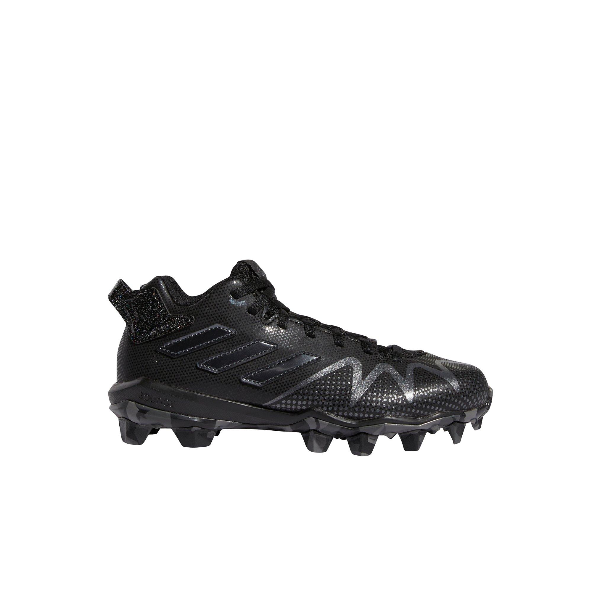 adidas Freak Spark Mid "Core Black/Night Metallic" Preschool Boys' Football Cleat - BLACK/SILVER Thumbnail View 1