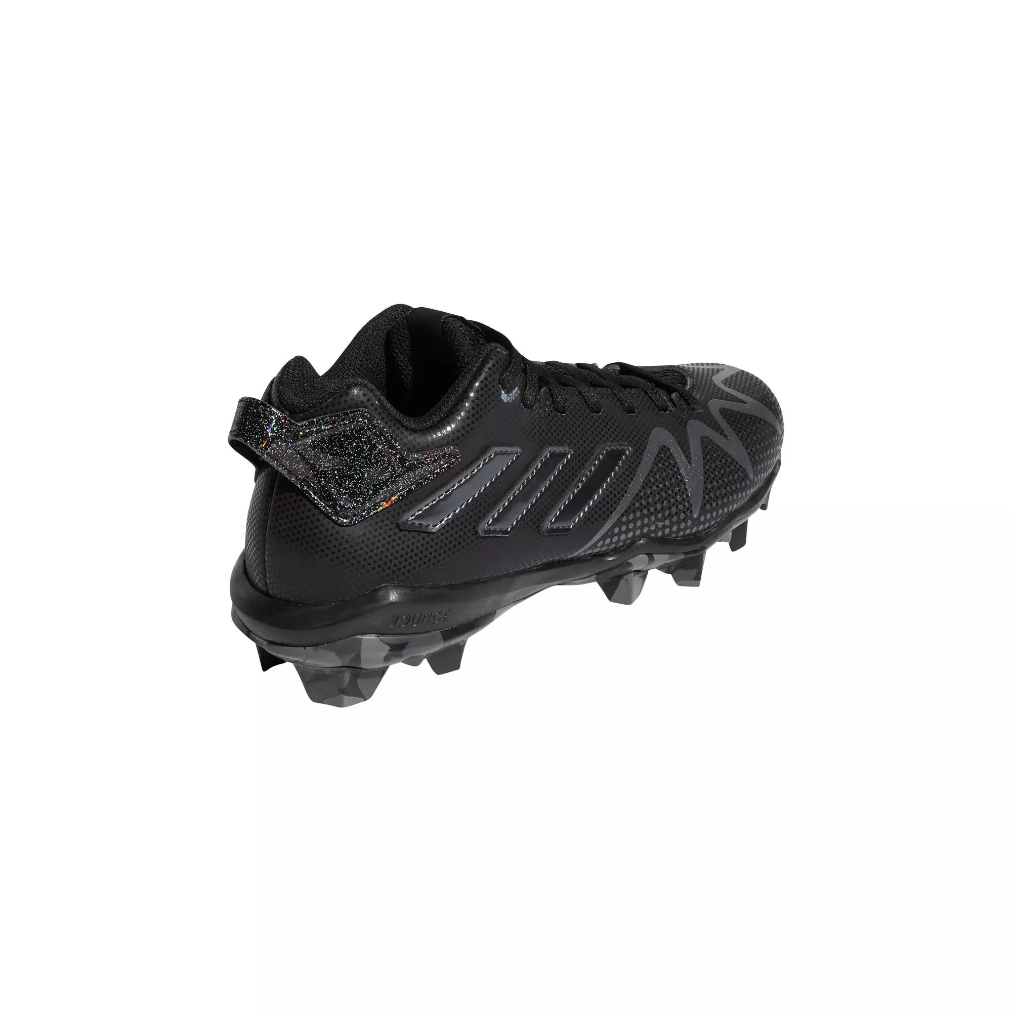 adidas Freak Spark Mid "Core Black/Night Metallic" Preschool Boys' Football Cleat - BLACK/SILVER