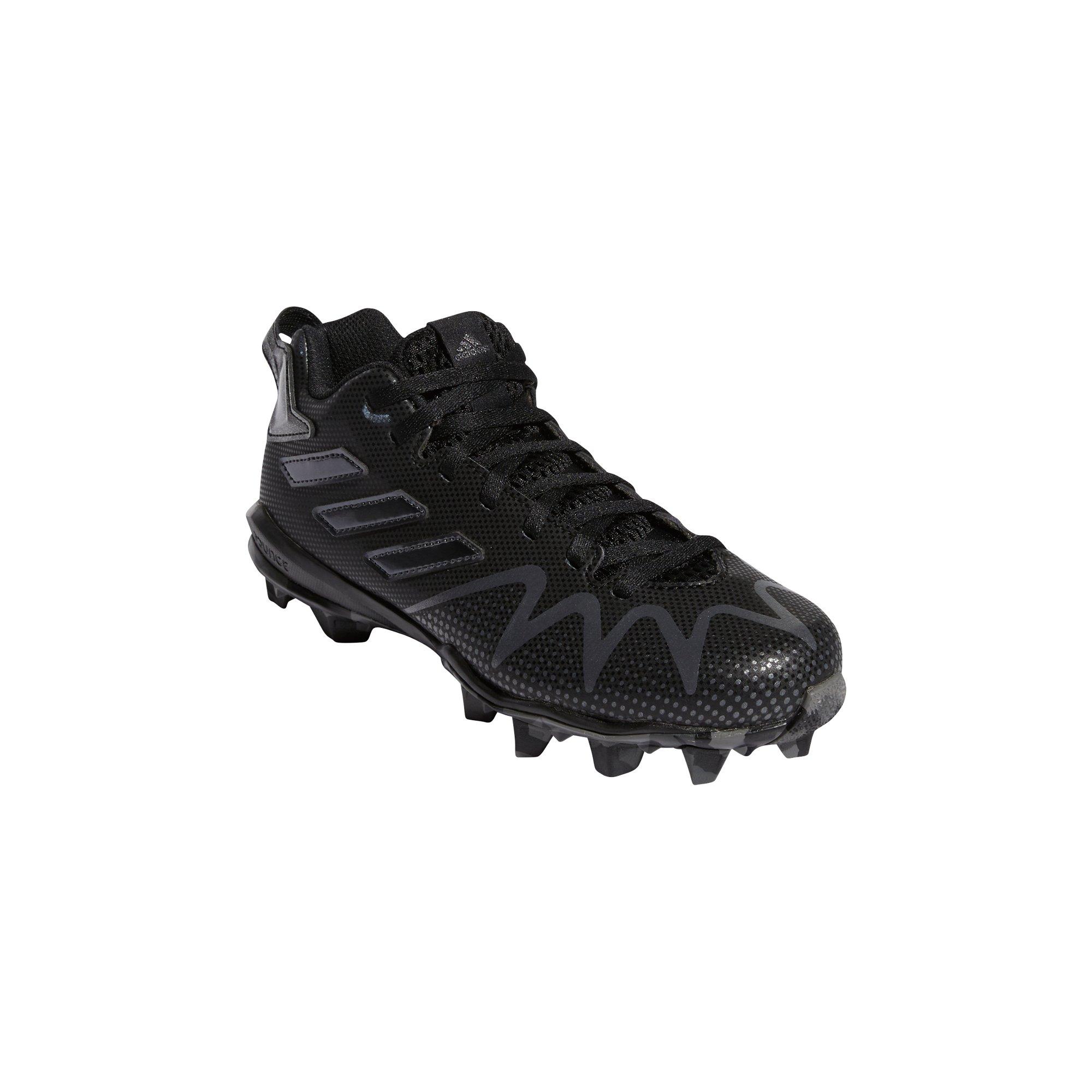 adidas Freak Spark Mid "Core Black/Night Metallic" Preschool Boys' Football Cleat - BLACK/SILVER Thumbnail View 6