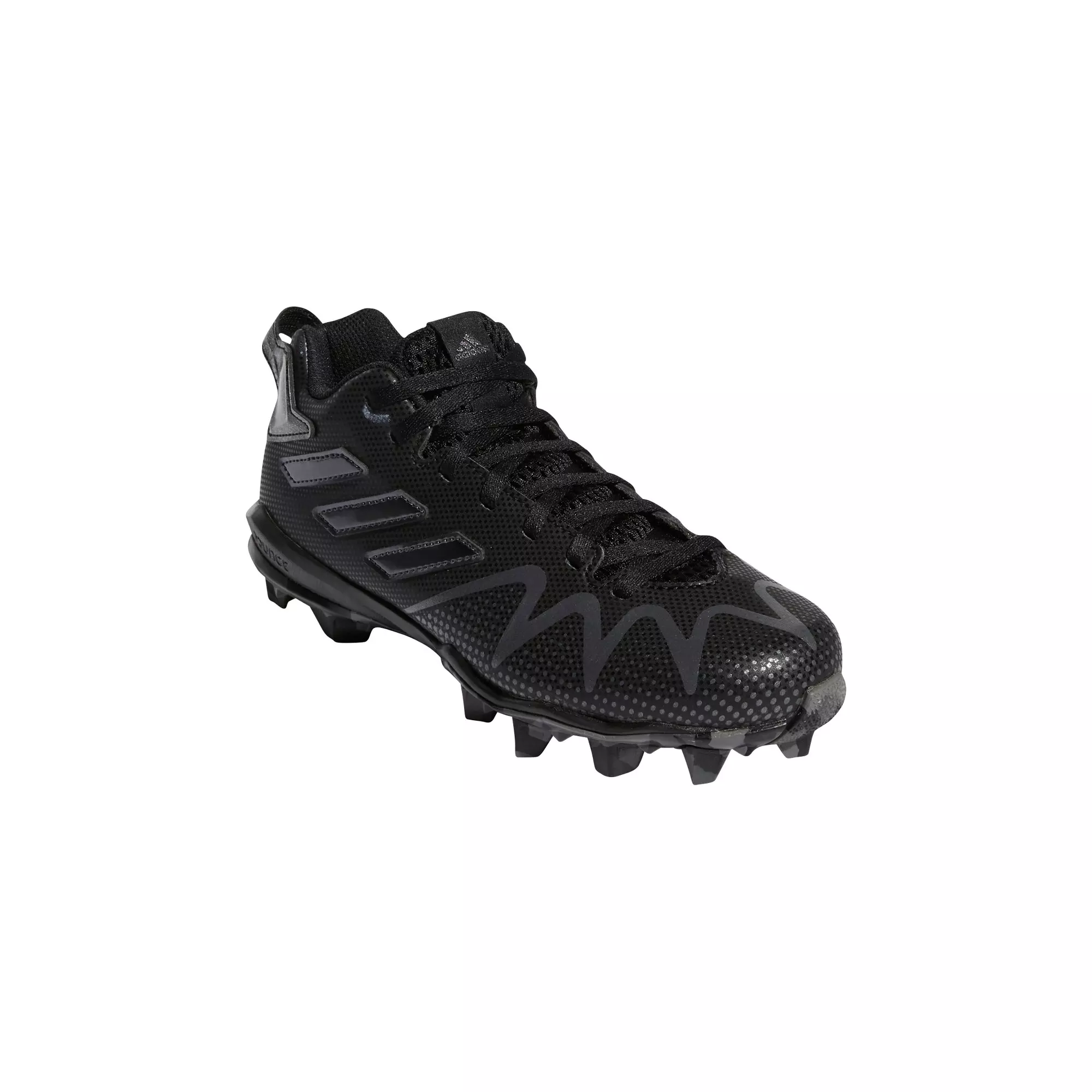 adidas Freak Spark Mid "Core Black/Night Metallic" Preschool Boys' Football Cleat - BLACK/SILVER