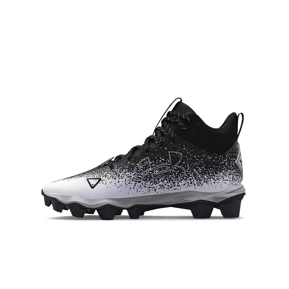 Under Armour Spotlight RM 2.0 "Black/White" Grade School Boys' Football Cleat - BLACK/WHITE