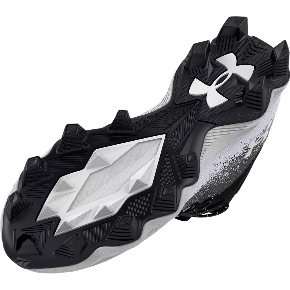 Under Armour Spotlight RM 2.0 "Black/White" Grade School Boys' Football Cleat - BLACK/WHITE
