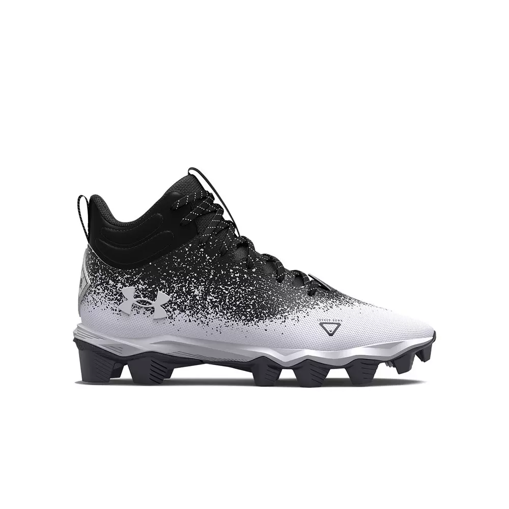 Under Armour Spotlight RM 2.0 "Black/White" Grade School Boys' Football Cleat - BLACK/WHITE