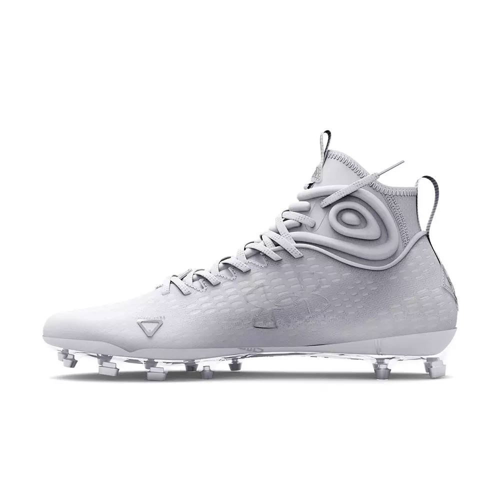 Under Armour Spotlight Lux 2.0 MC "White/Silver" Men's Football Cleat - WHITE/SILVER