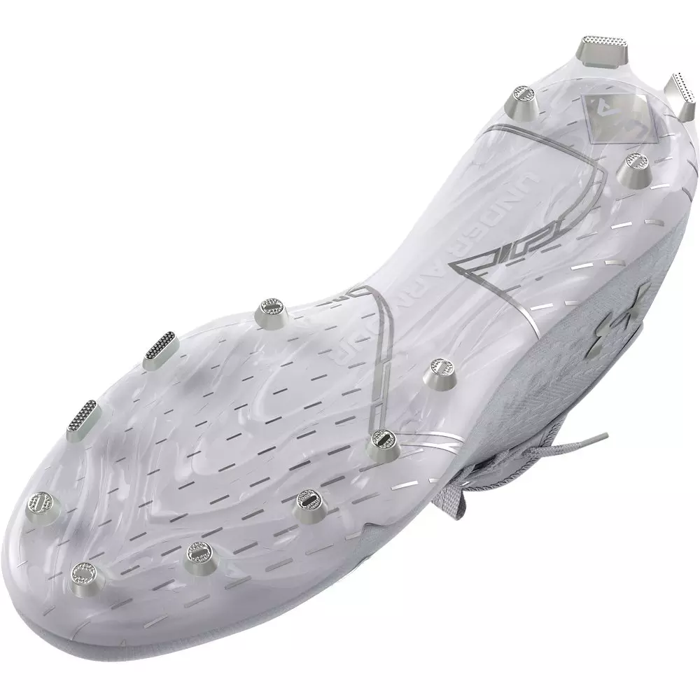 Under Armour Spotlight Lux 2.0 MC "White/Silver" Men's Football Cleat - WHITE/SILVER