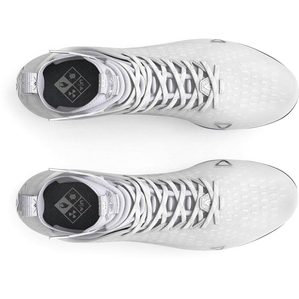 Under Armour Spotlight Lux 2.0 MC "White/Silver" Men's Football Cleat - WHITE/SILVER Thumbnail View 5