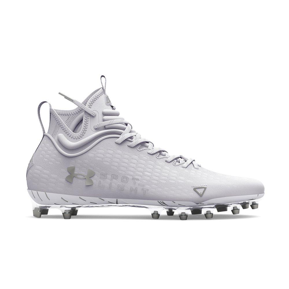 UNDER ARMOUR Spotlight Lux MC 2.0 Football Cleats | White, Silver Under Armour Mens Spotlight Lux MC 2.0 Football Cleats 11  main image 2