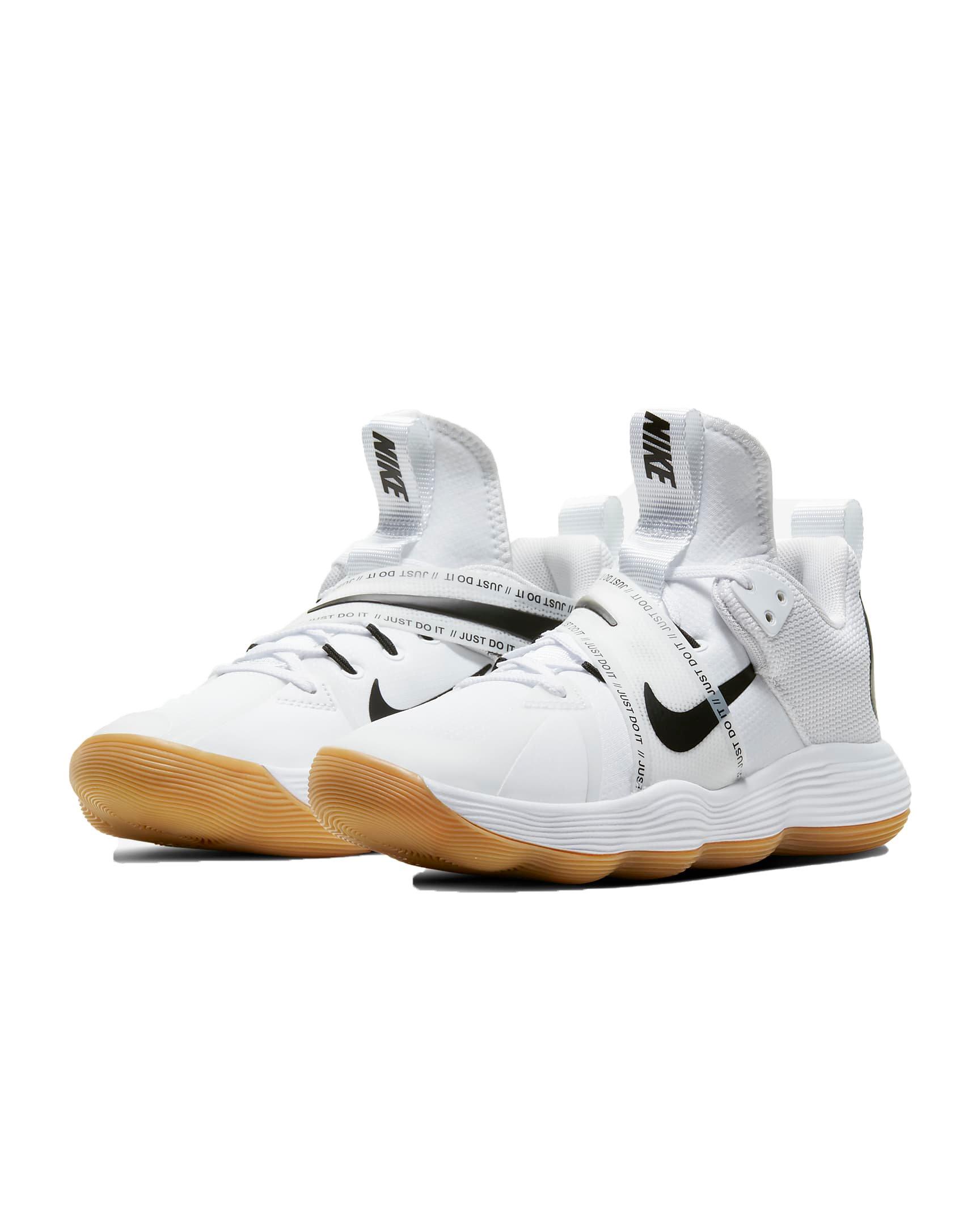 Nike React Hyperset "White/Black" Unisex Volleyball Shoe - WHITE/BLACK Thumbnail View 3