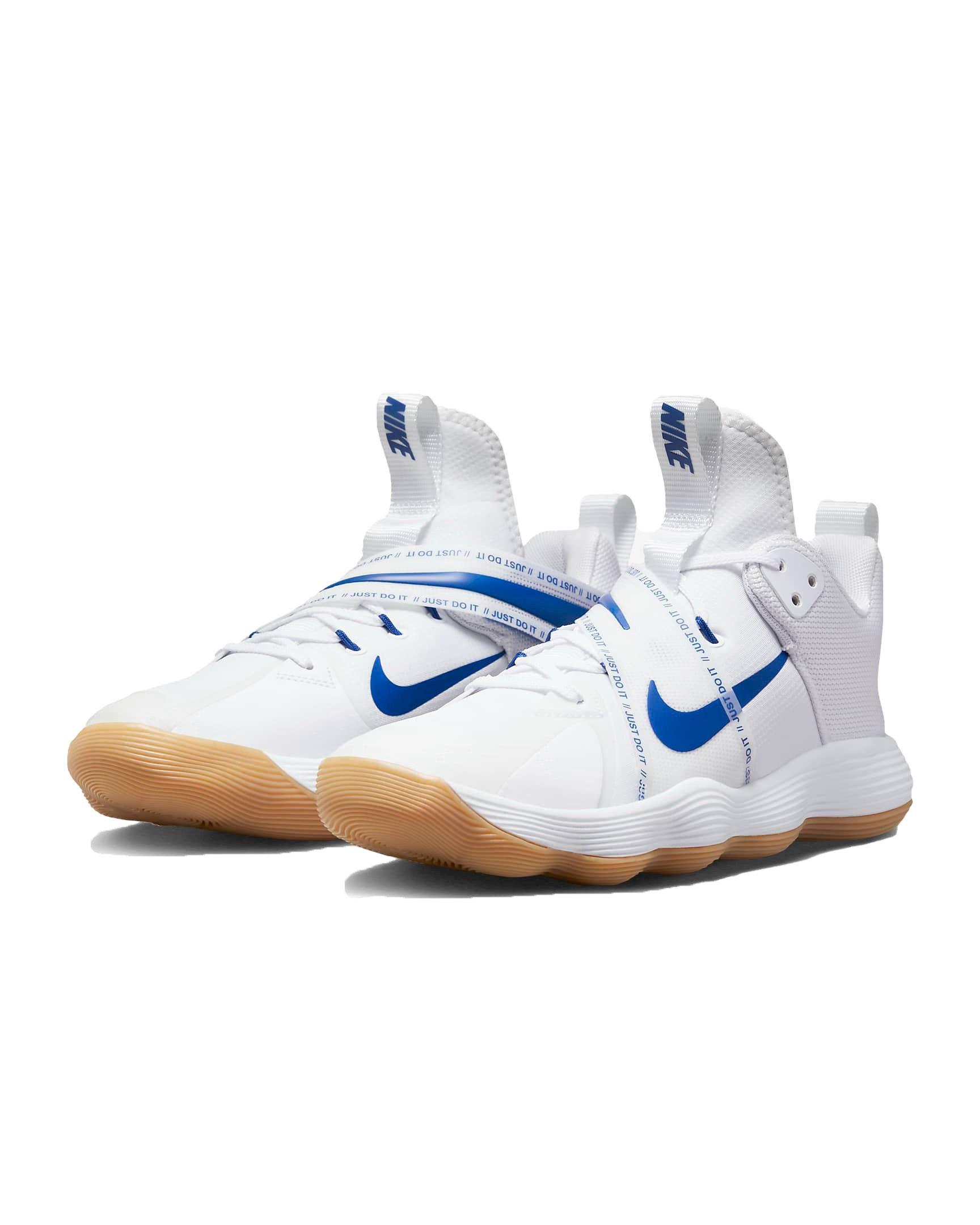 Nike React HyperSet "White/Royal" Unisex Volleyball Shoe - WHITE/ROYAL Thumbnail View 3