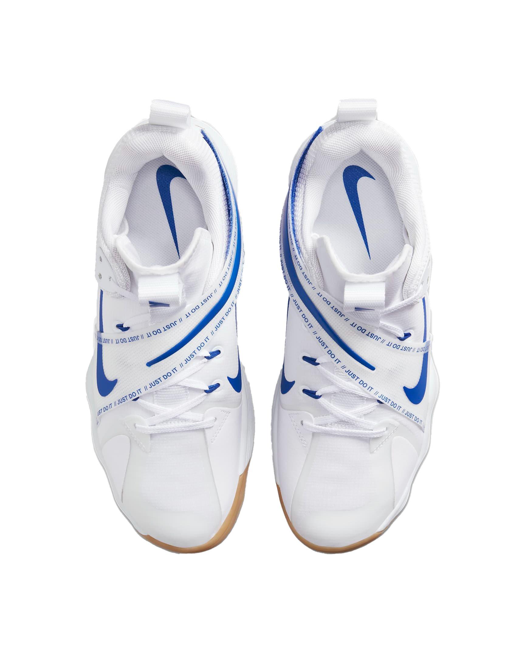 Nike React HyperSet "White/Royal" Unisex Volleyball Shoe - WHITE/ROYAL Thumbnail View 4