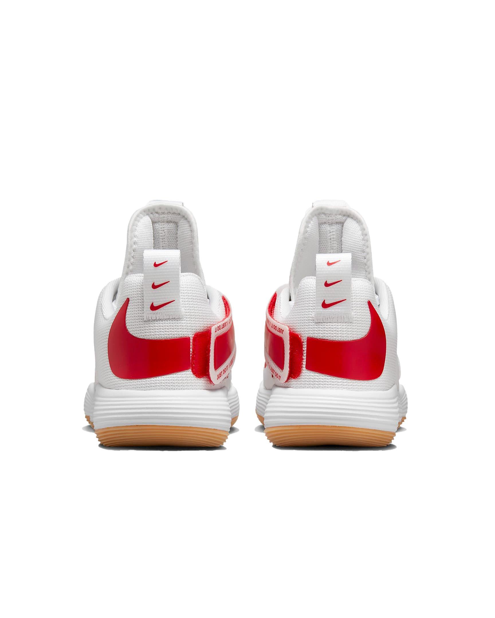 Nike React HyperSet "White/University Red" Unisex Volleyball Shoe - WHITE/RED Thumbnail View 5
