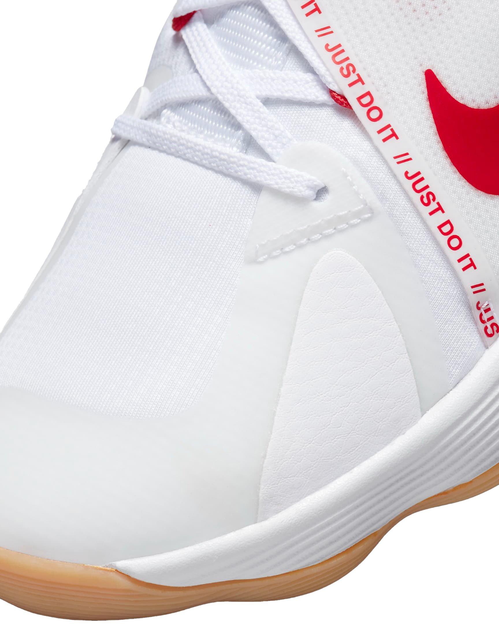 Nike React HyperSet "White/University Red" Unisex Volleyball Shoe - WHITE/RED Thumbnail View 7