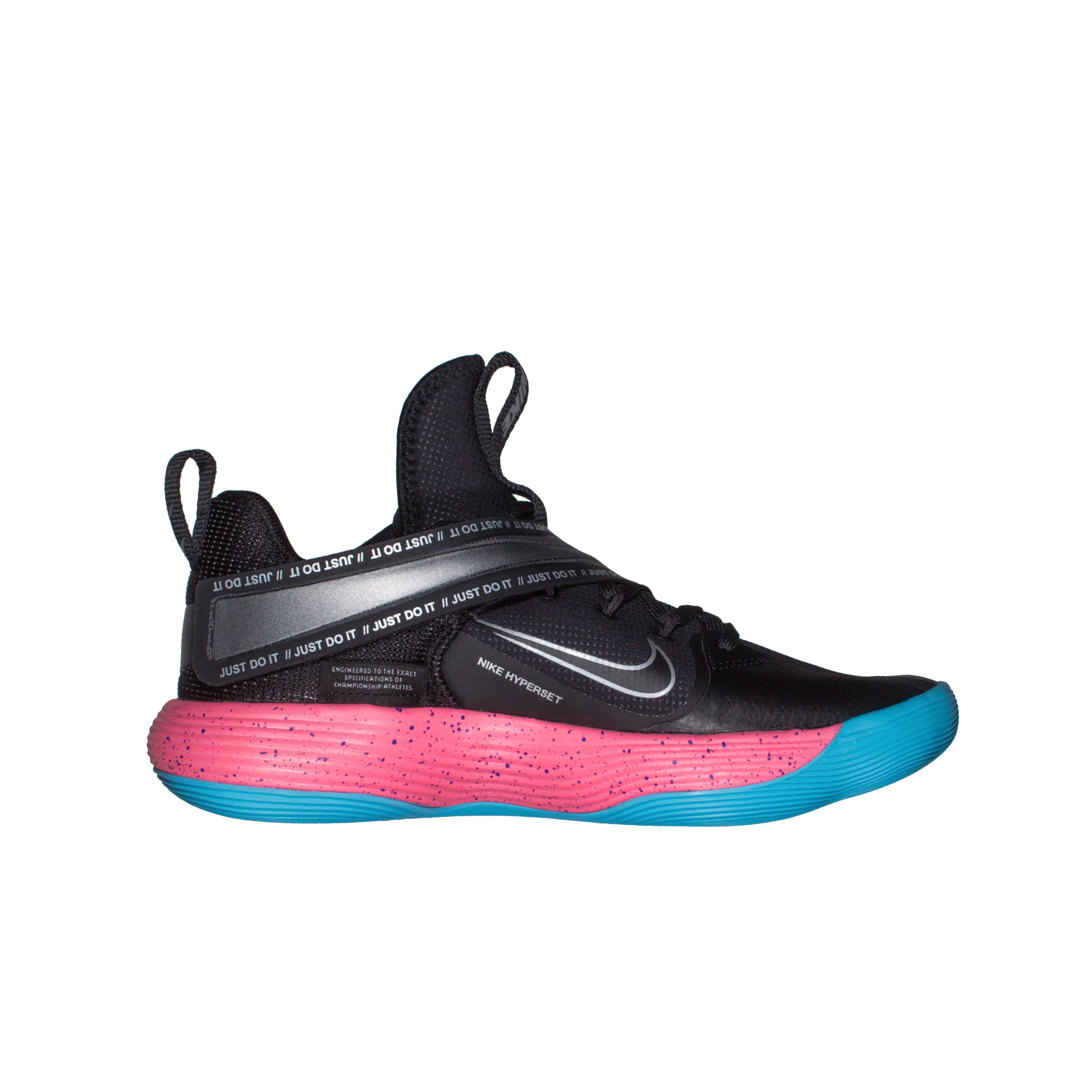 Nike React Hyper Set LE "Black/Pink" Unisex Volleyball Shoe - BLACK/PINK Thumbnail View 1